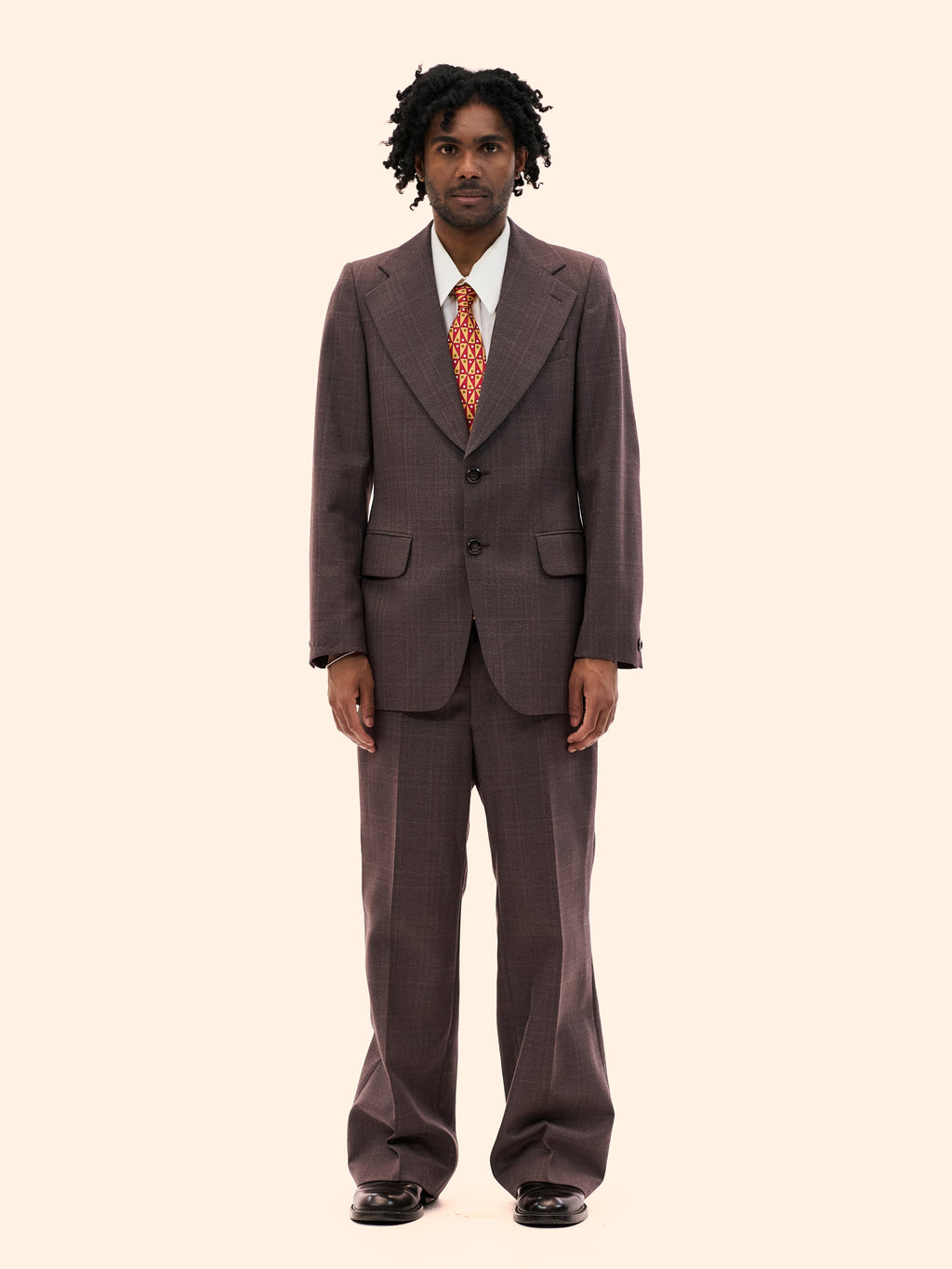 1970'S BROWN CHECK SUIT