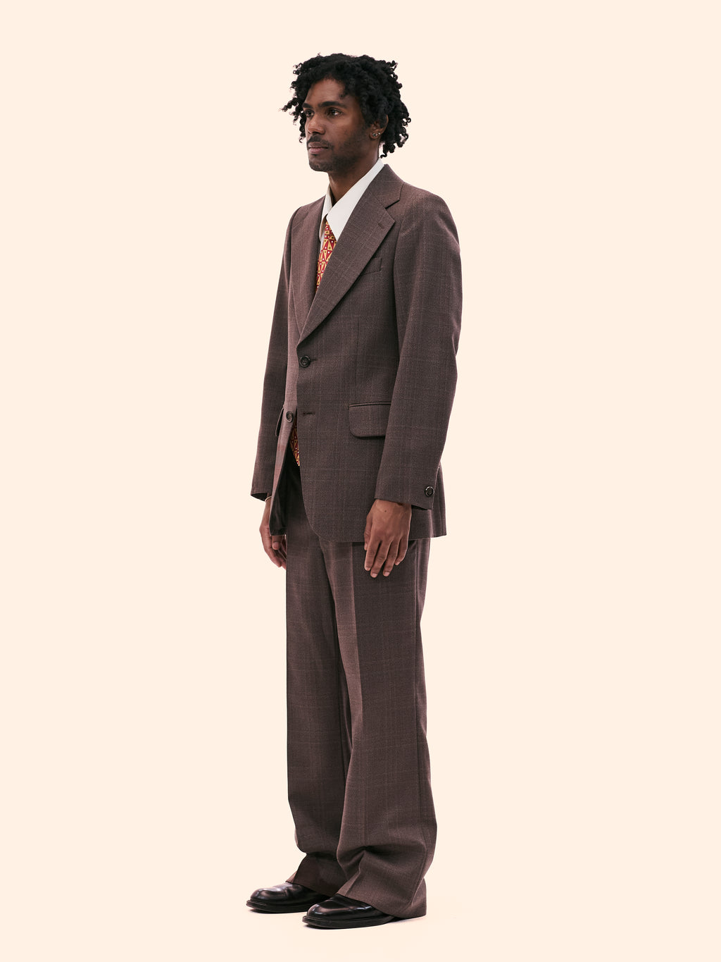 1970'S BROWN CHECK SUIT