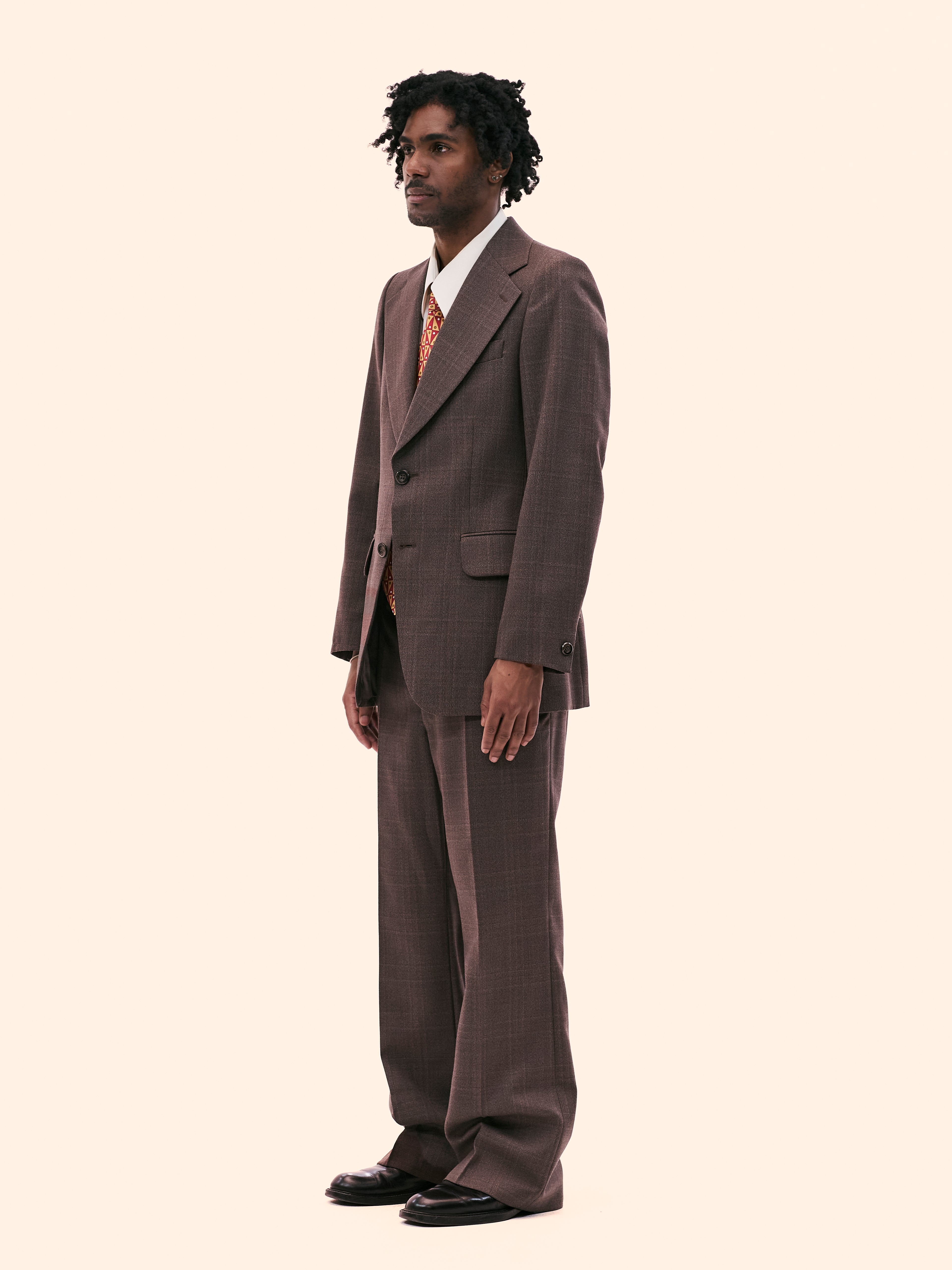 1970'S BROWN CHECK SUIT