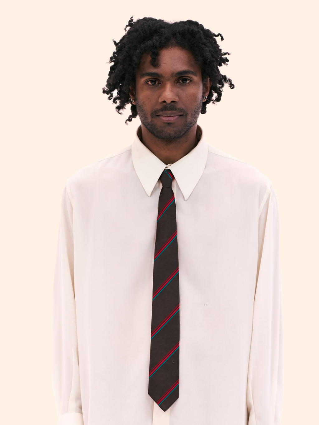 BROWN TRIPLE STRIPE TIE