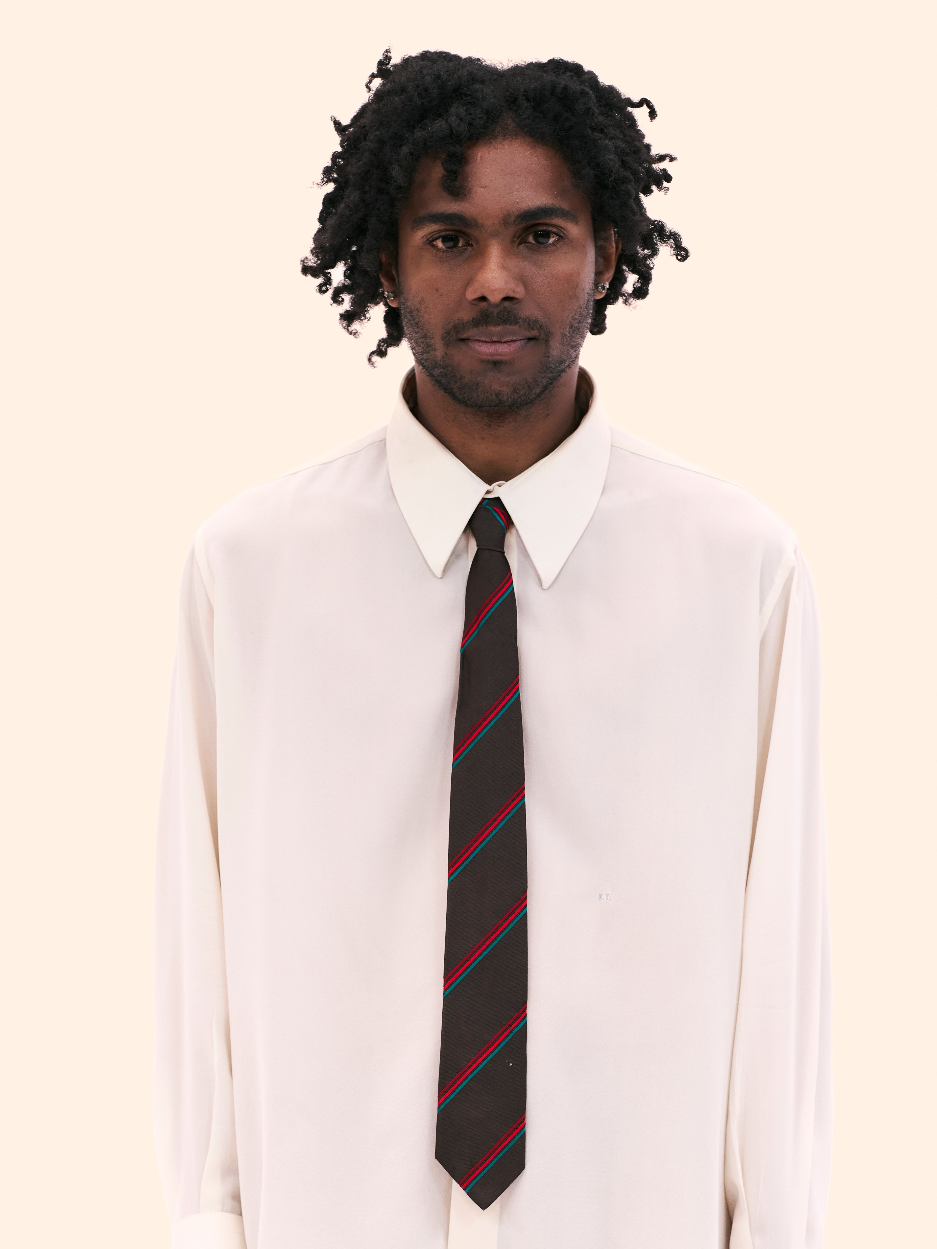 BROWN TRIPLE STRIPE TIE