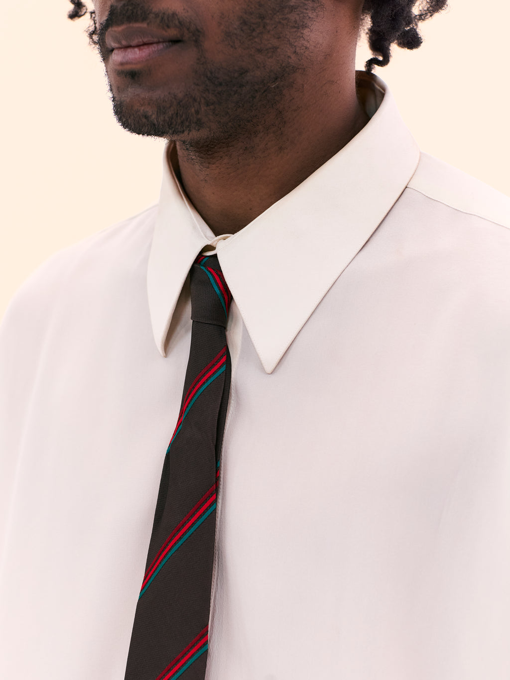 BROWN TRIPLE STRIPE TIE