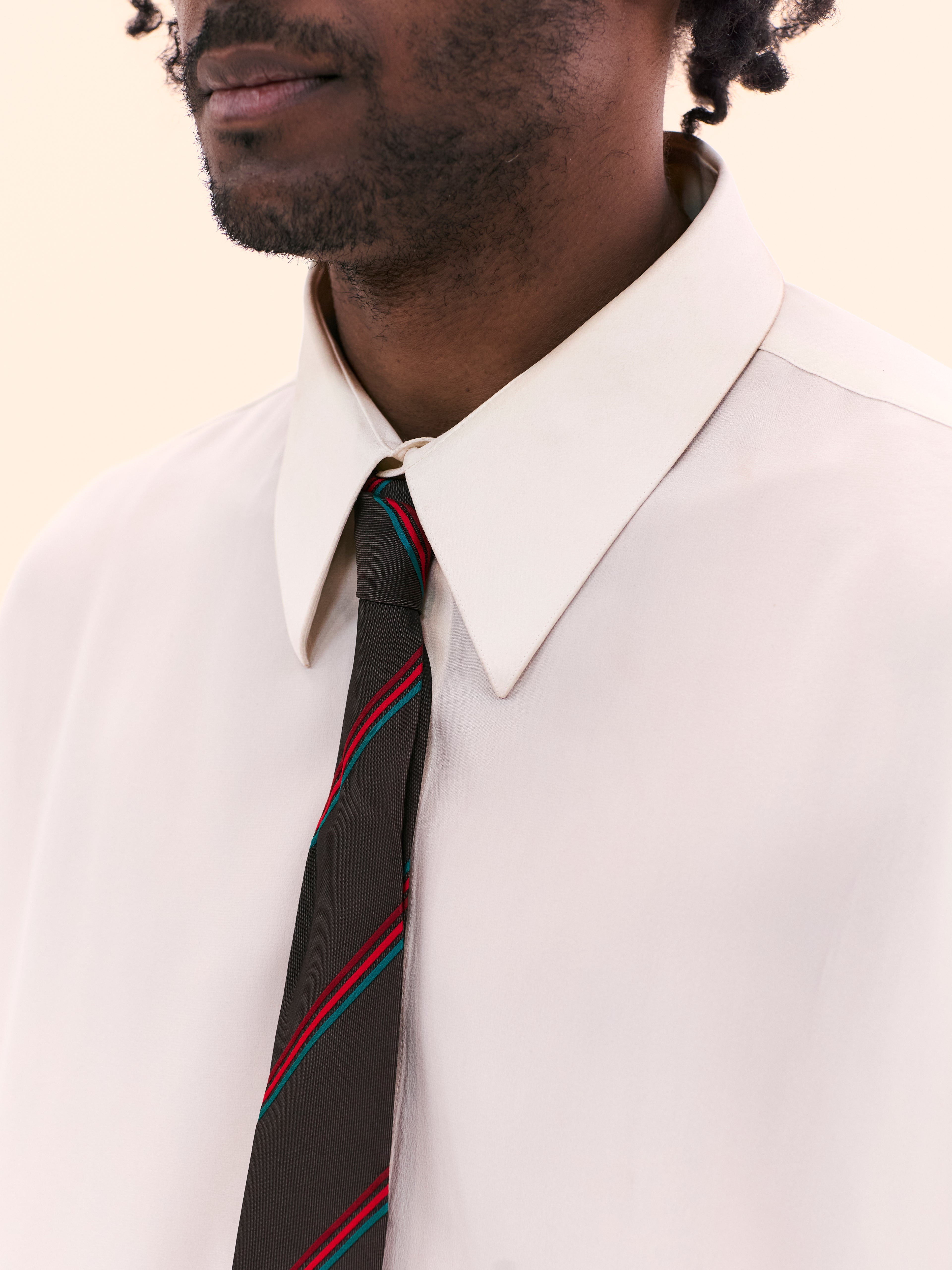BROWN TRIPLE STRIPE TIE
