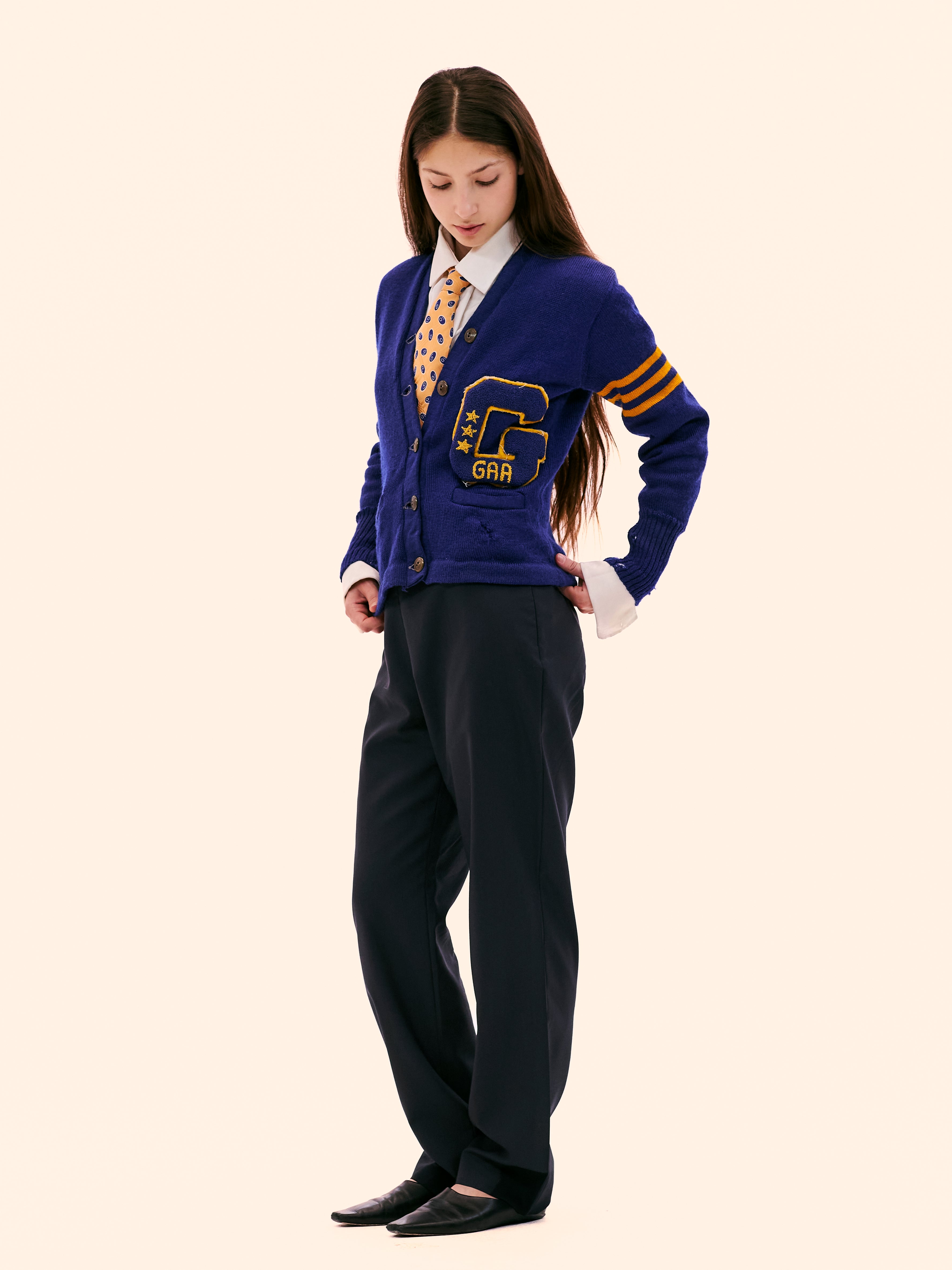 1960'S HAVENS BLUE COLLEGIATE CARDIGAN