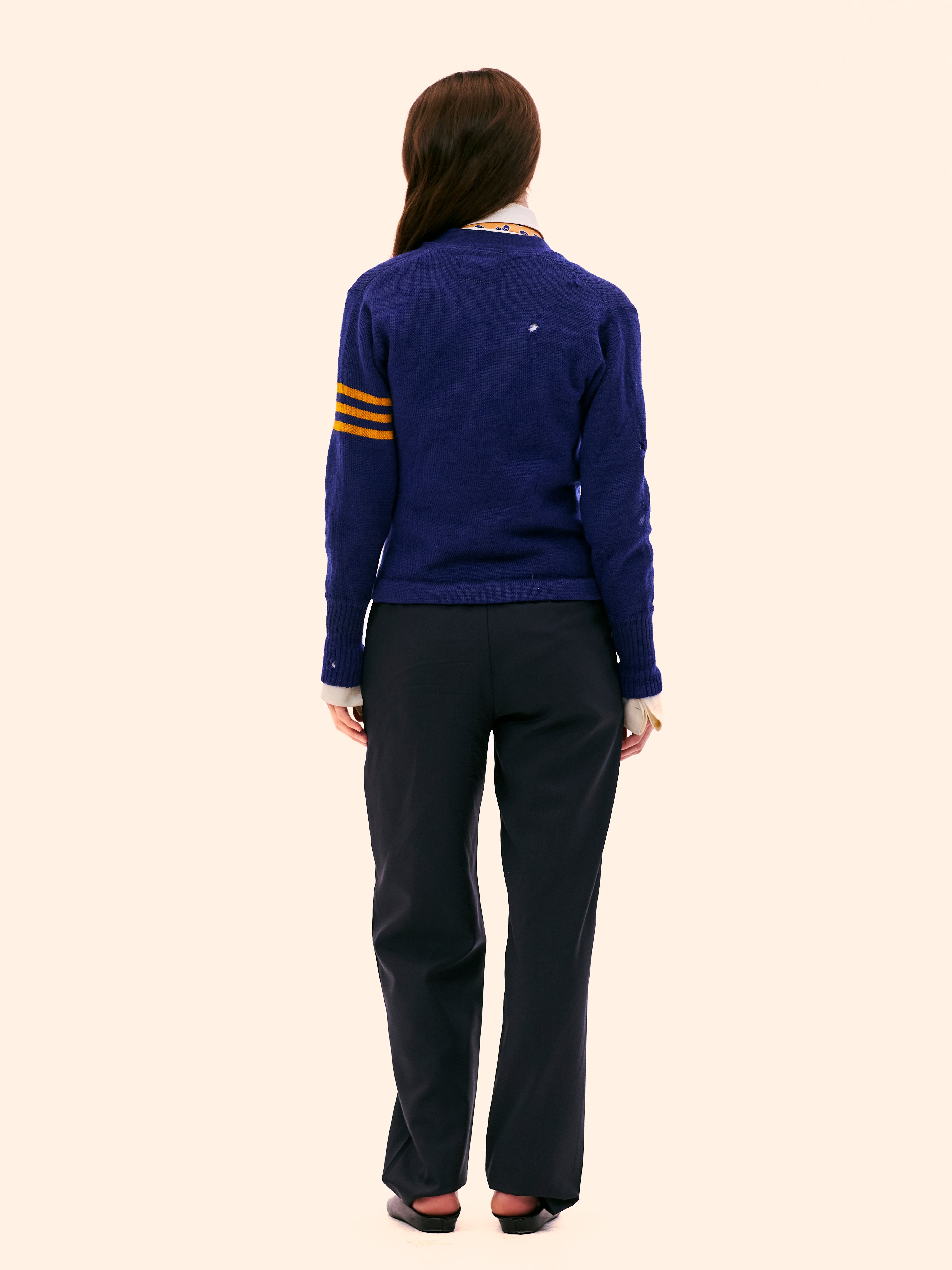 1960'S HAVENS BLUE COLLEGIATE CARDIGAN