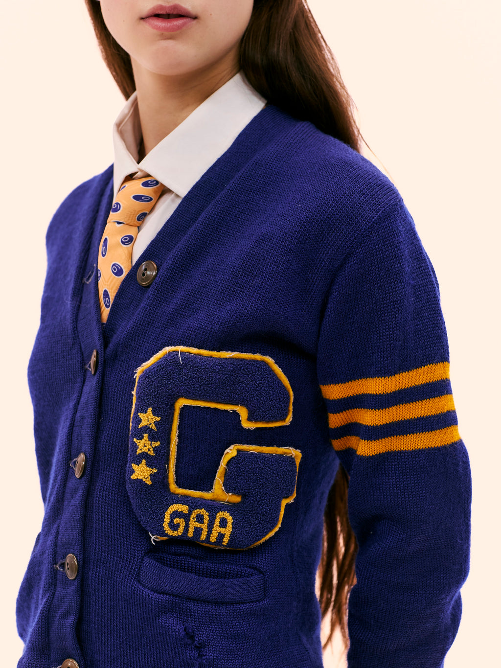 1960'S HAVENS BLUE COLLEGIATE CARDIGAN