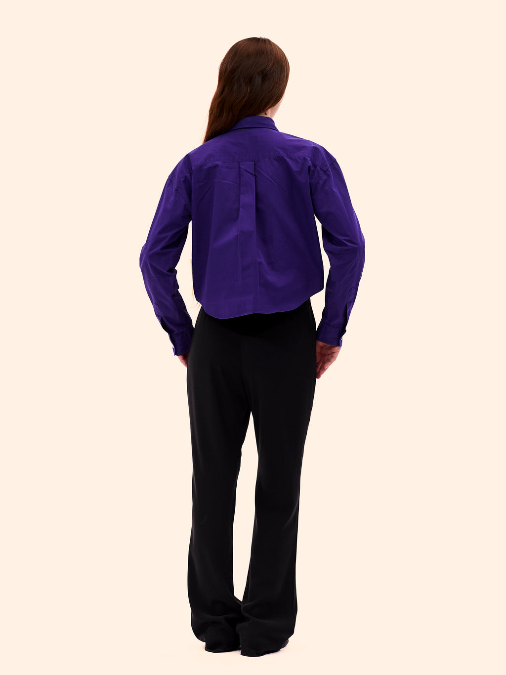 1990'S ROMEO GIGLI PURPLE HIGH COLLAR SHIRT