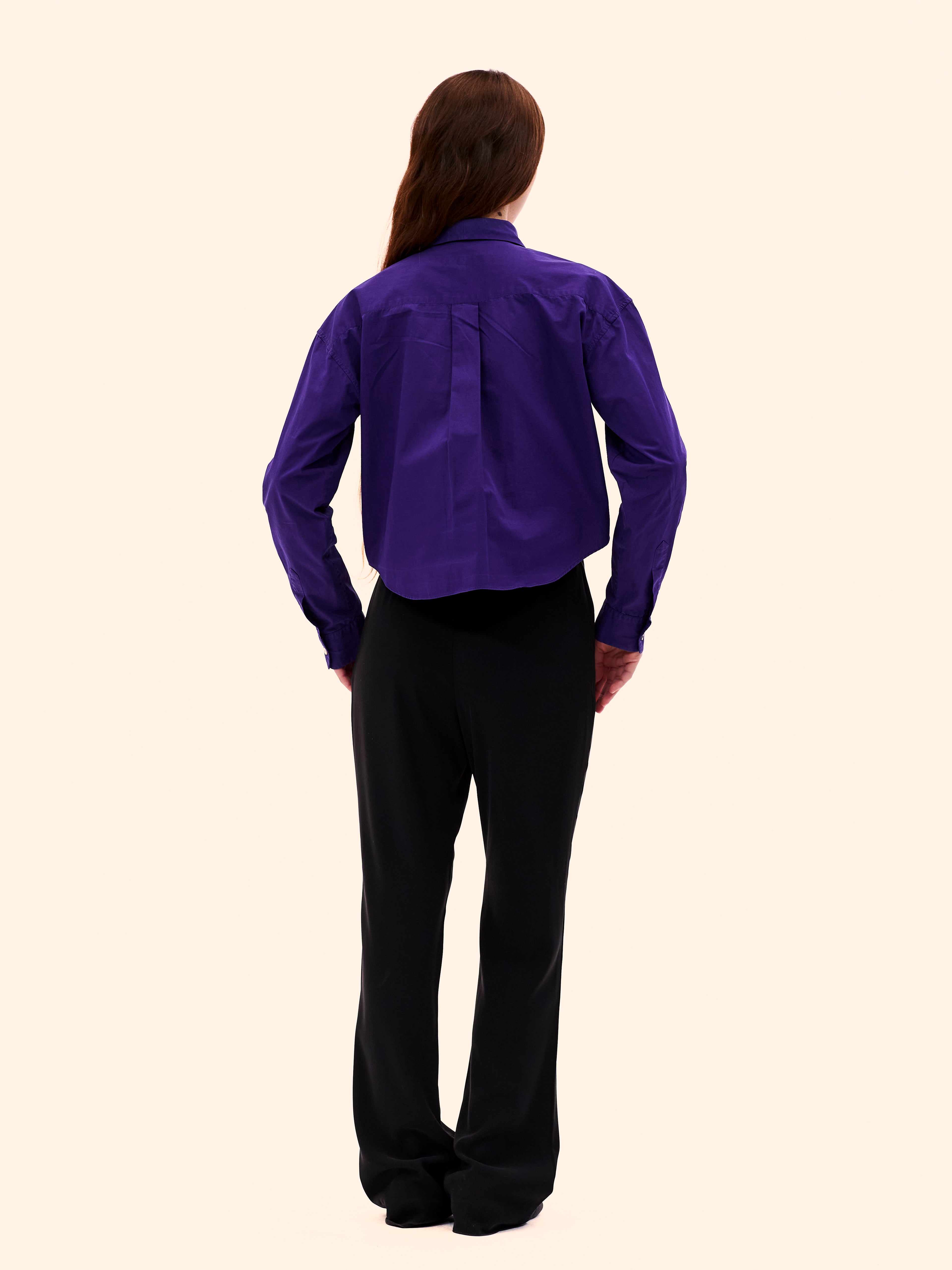 1990'S ROMEO GIGLI PURPLE HIGH COLLAR SHIRT