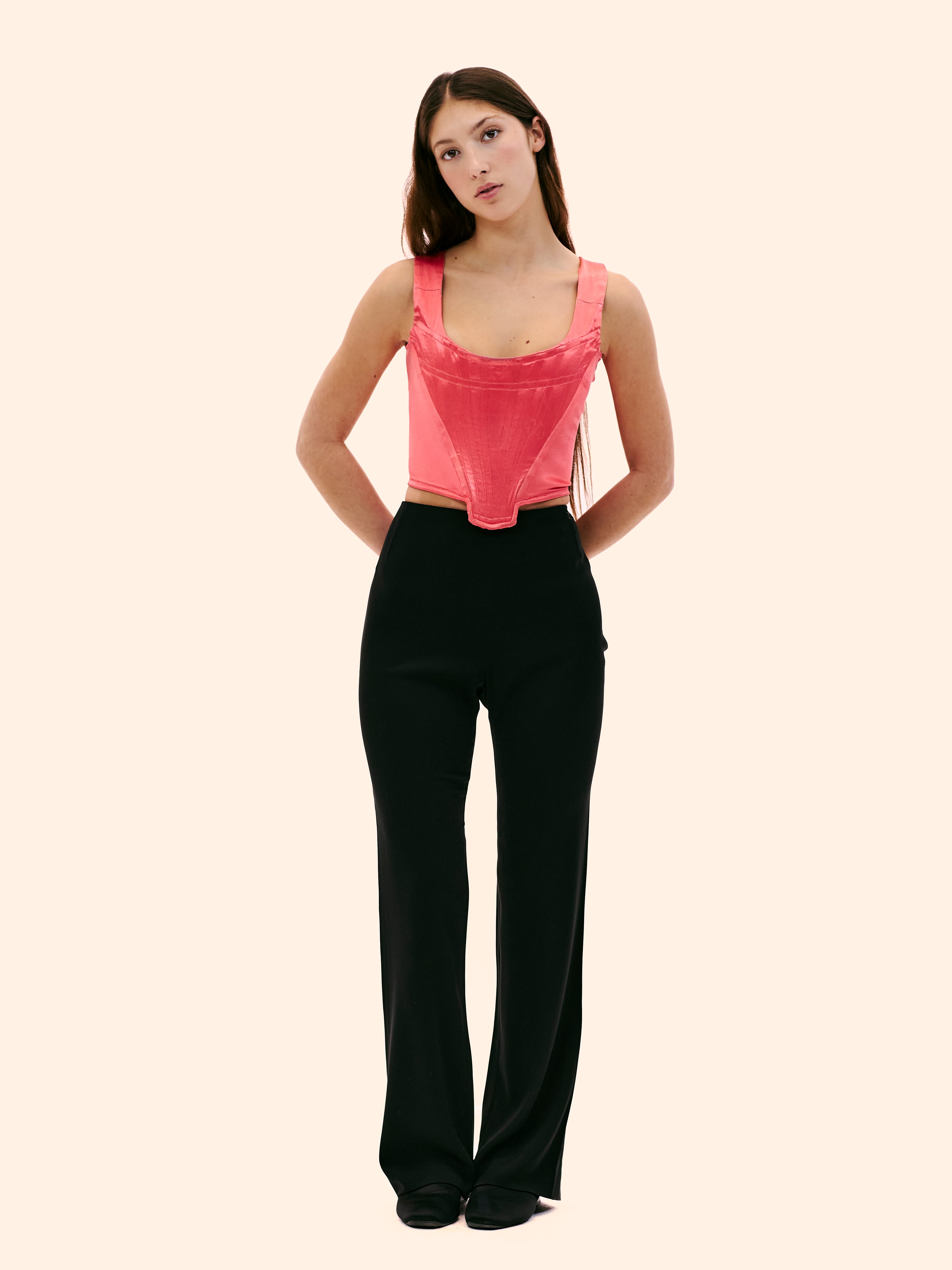 VIVIENNE WESTWOOD PINK SILK CORSET