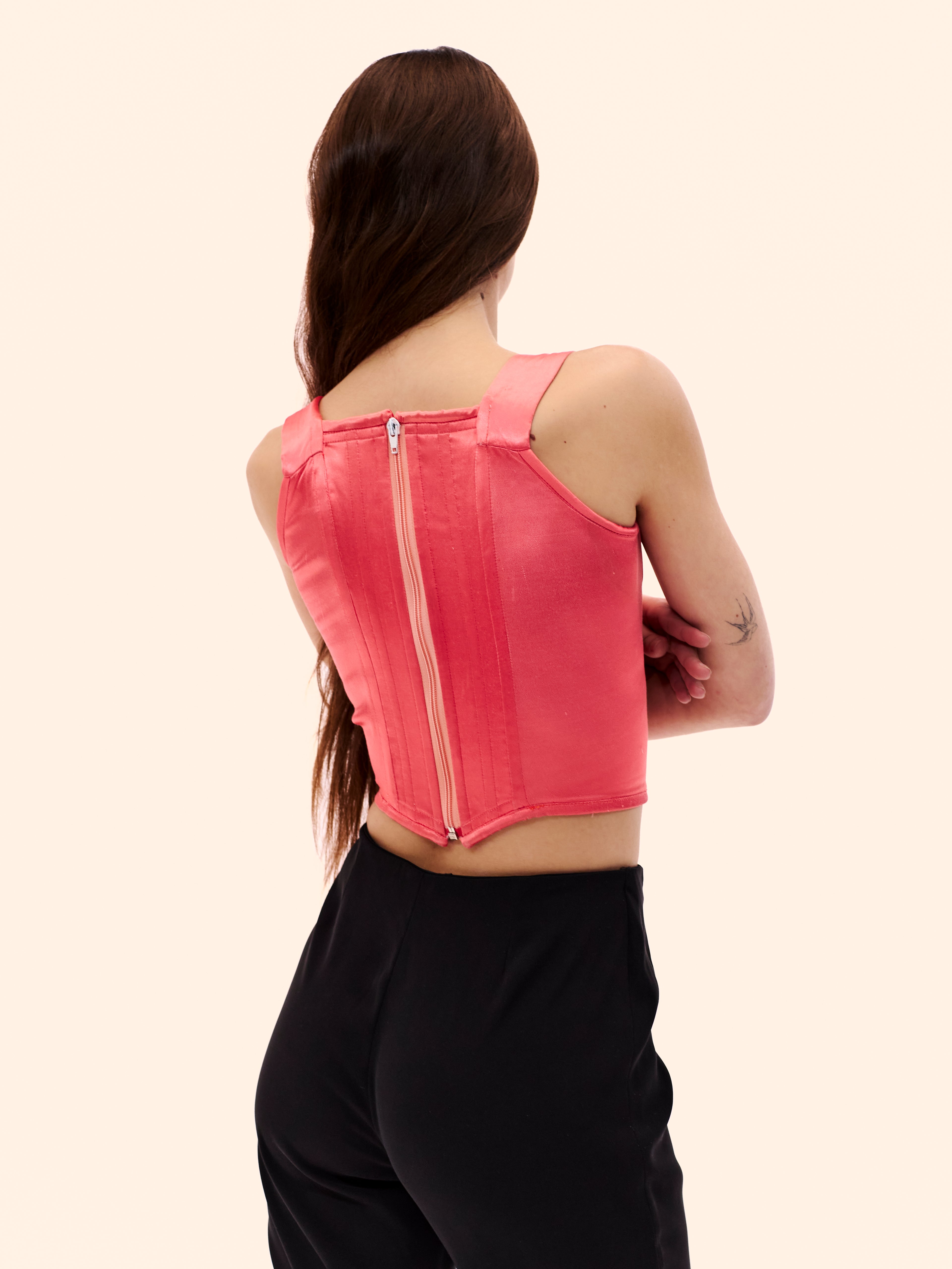VIVIENNE WESTWOOD PINK SILK CORSET