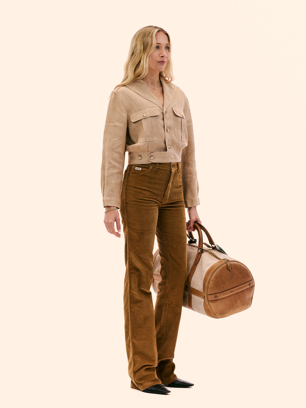 RALPH LAUREN CROPPED LINEN JACKET