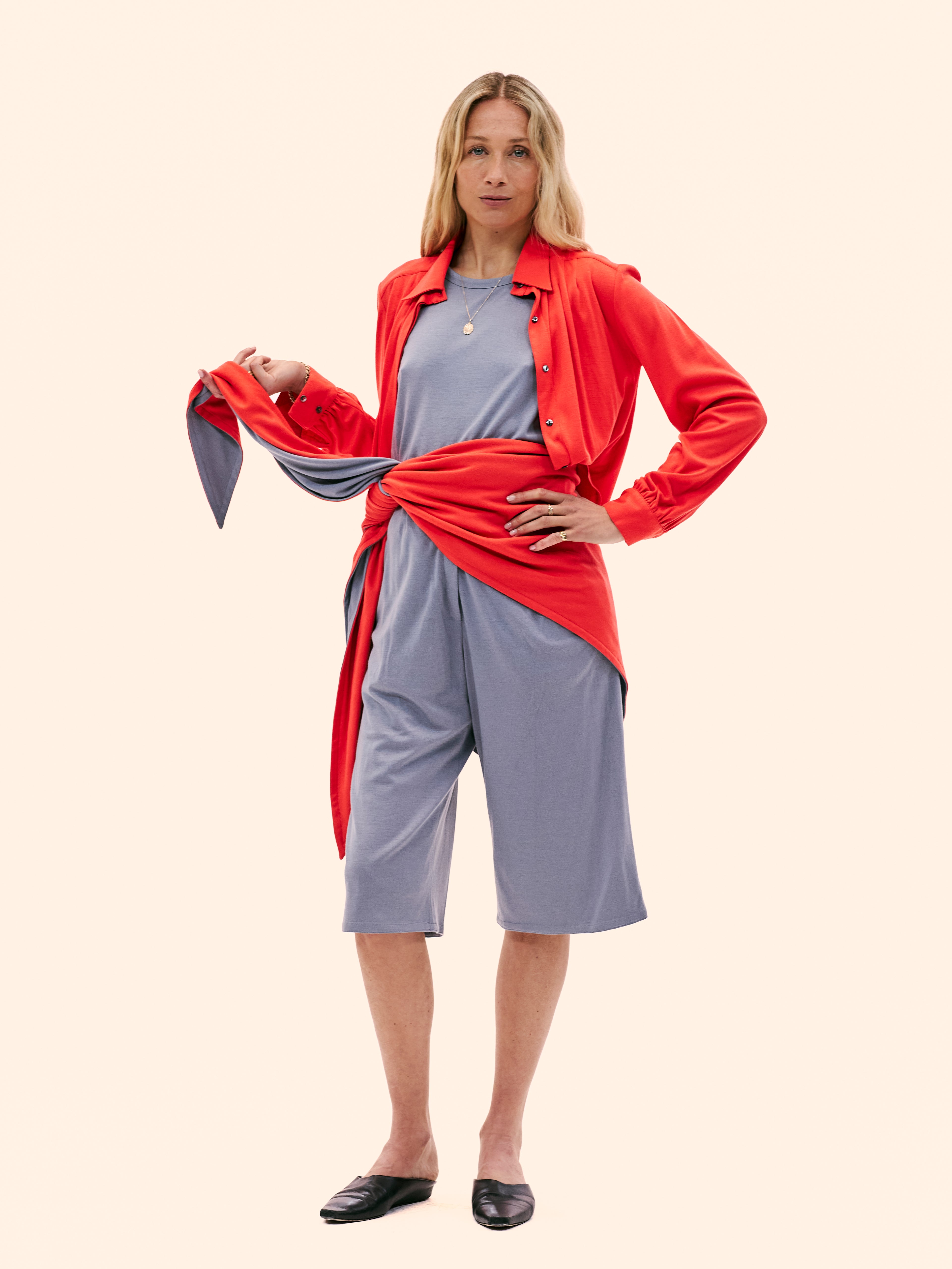 1975 CHLOÉ BY KARL LAGERFELD FOUR PIECE SUMMER JERSEY ENSEMBLE