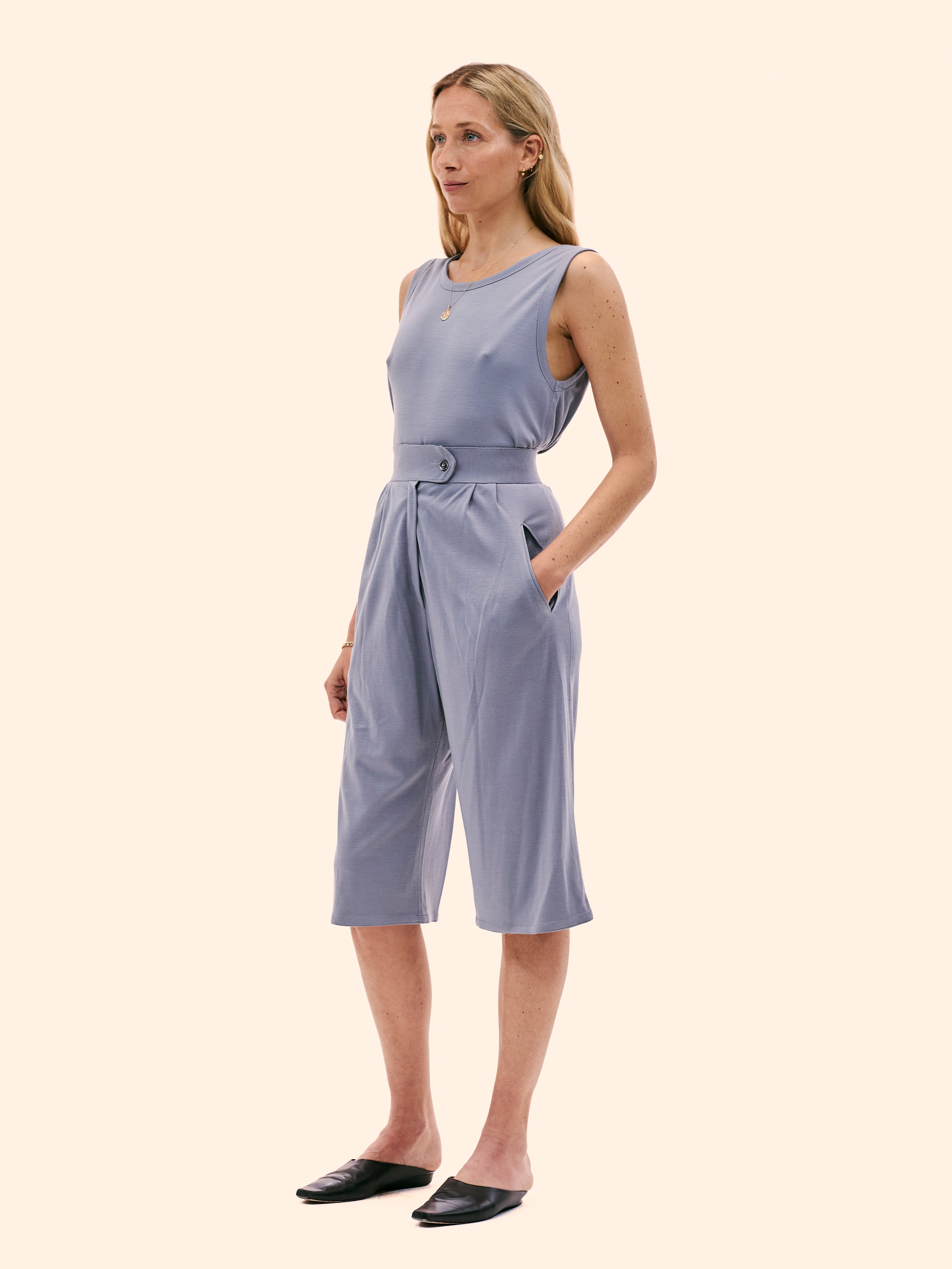 1975 CHLOÉ BY KARL LAGERFELD FOUR PIECE SUMMER JERSEY ENSEMBLE