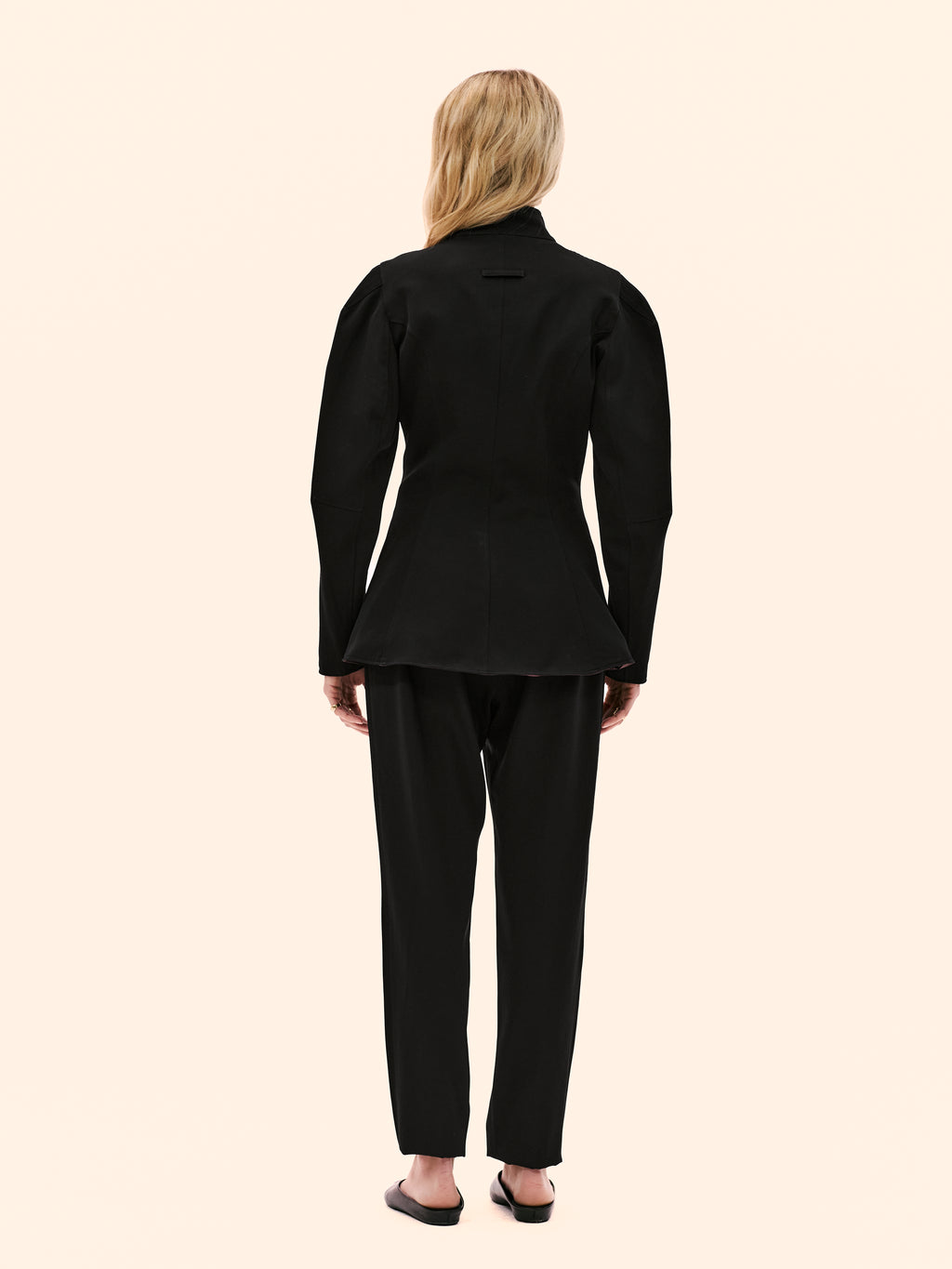 JEAN PAUL GAULTIER NEHRU COLLAR BLACK SUIT