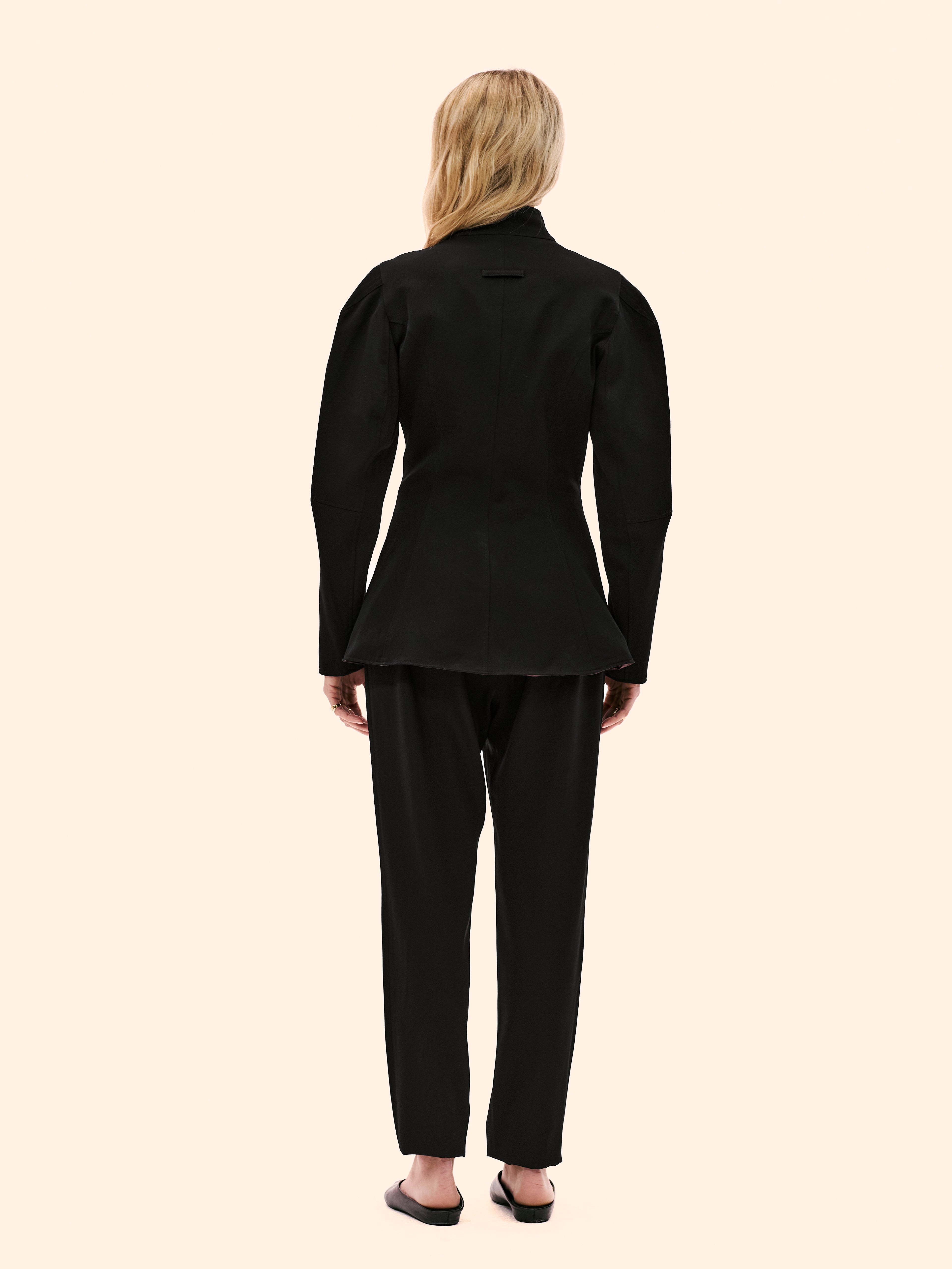 JEAN PAUL GAULTIER NEHRU COLLAR BLACK SUIT