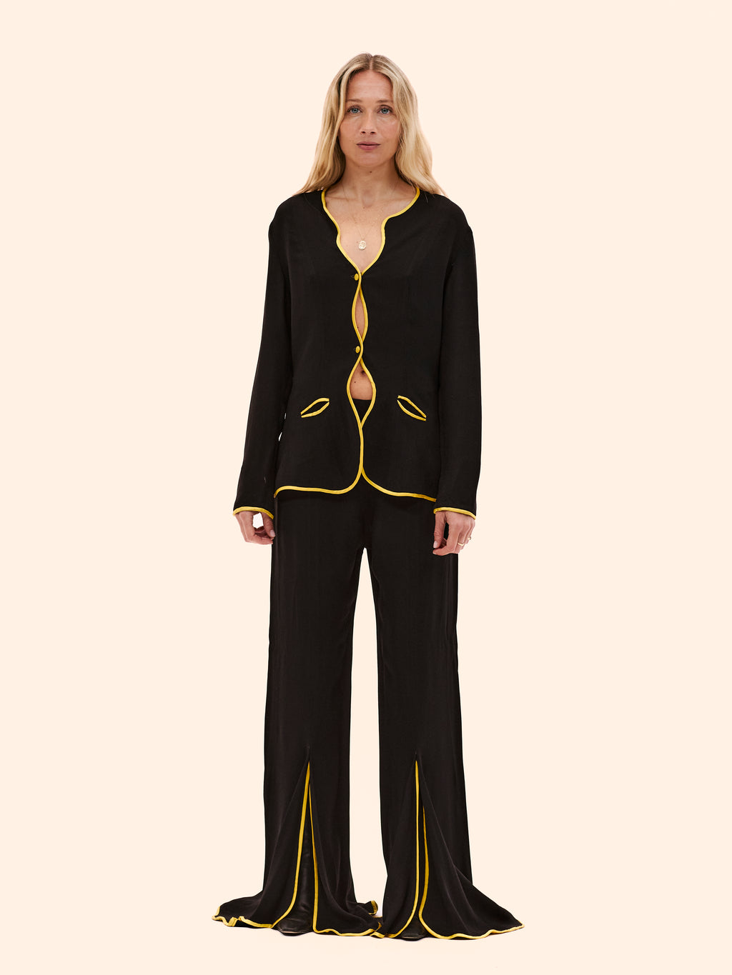 1969 OSSIE CLARK 'JUDY' CREPE TROUSER SUIT