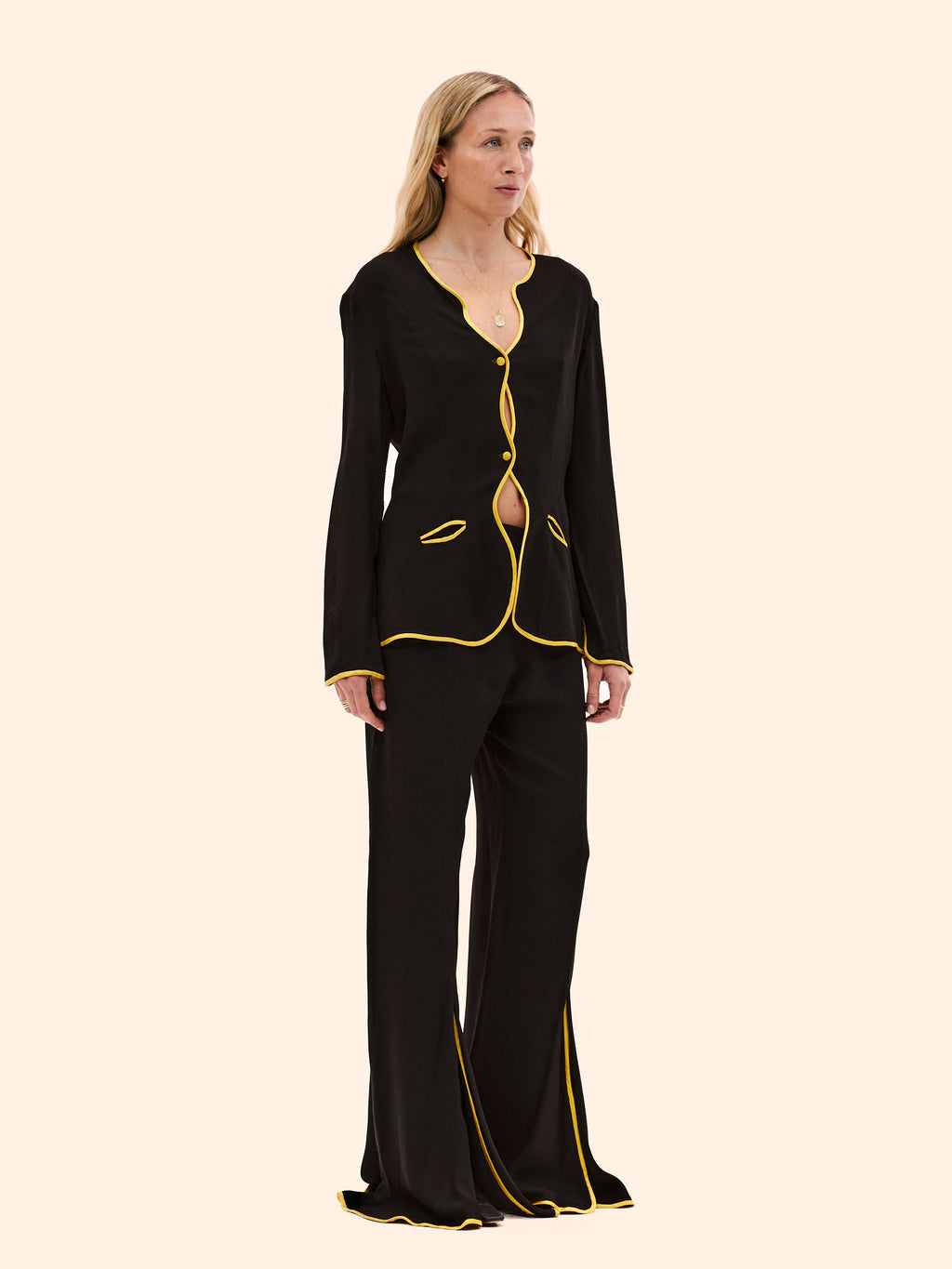 1969 OSSIE CLARK 'JUDY' CREPE TROUSER SUIT