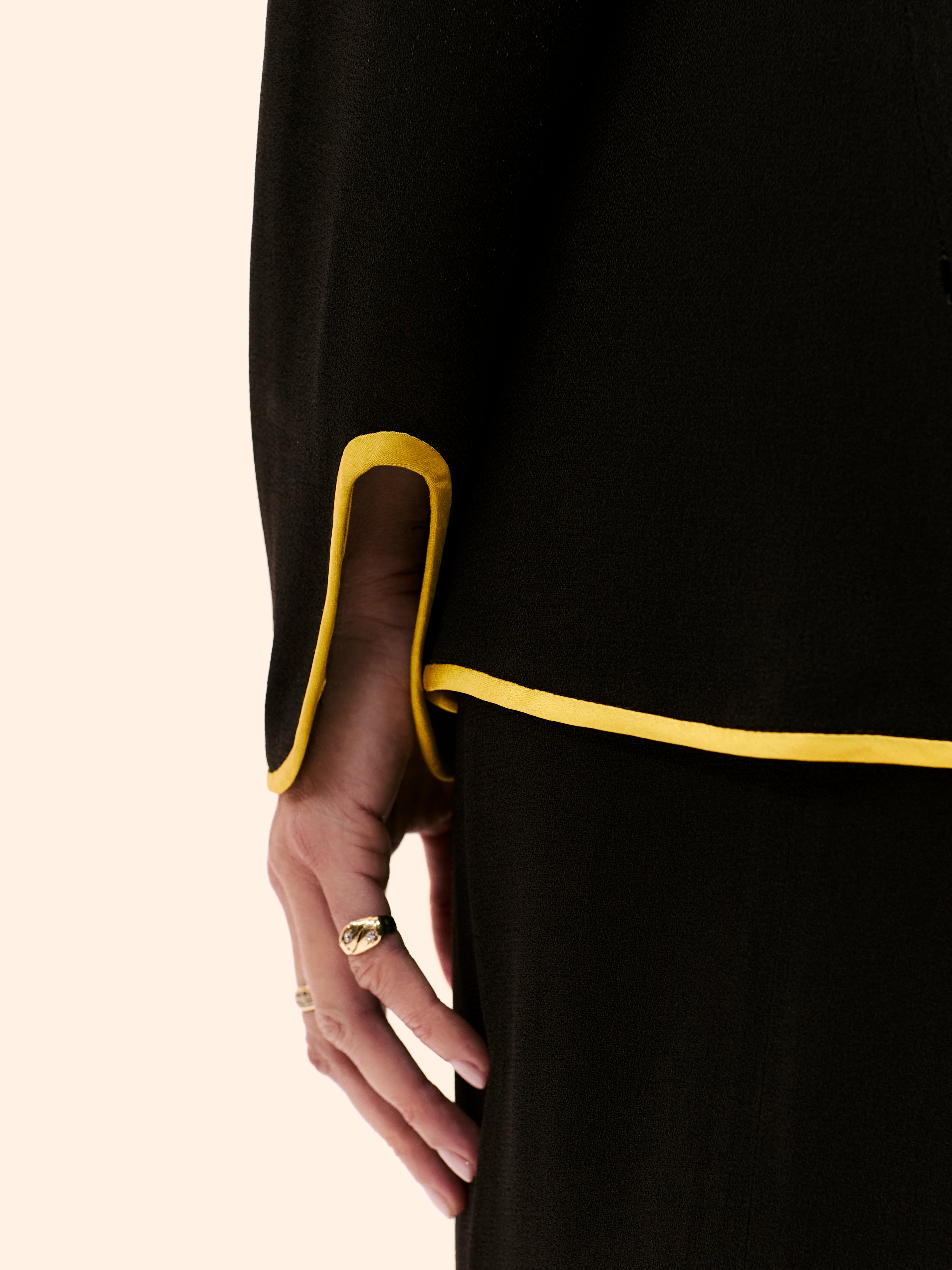 1969 OSSIE CLARK 'JUDY' CREPE TROUSER SUIT