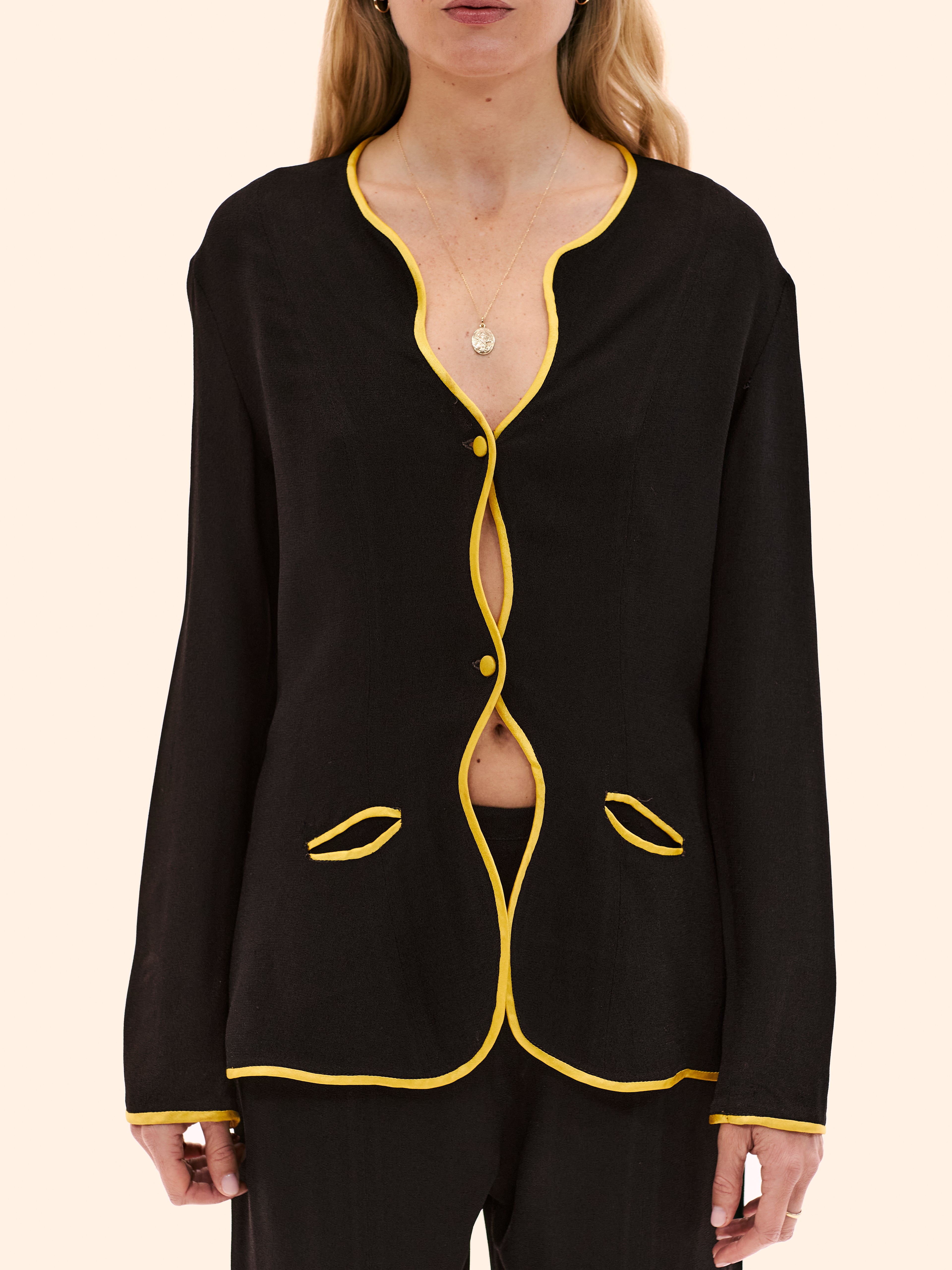 1969 OSSIE CLARK 'JUDY' CREPE TROUSER SUIT