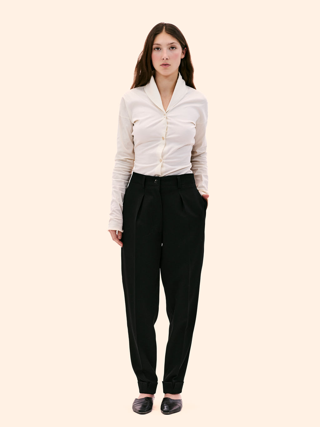 1989 ALAIA TAPERED BLACK TROUSERS