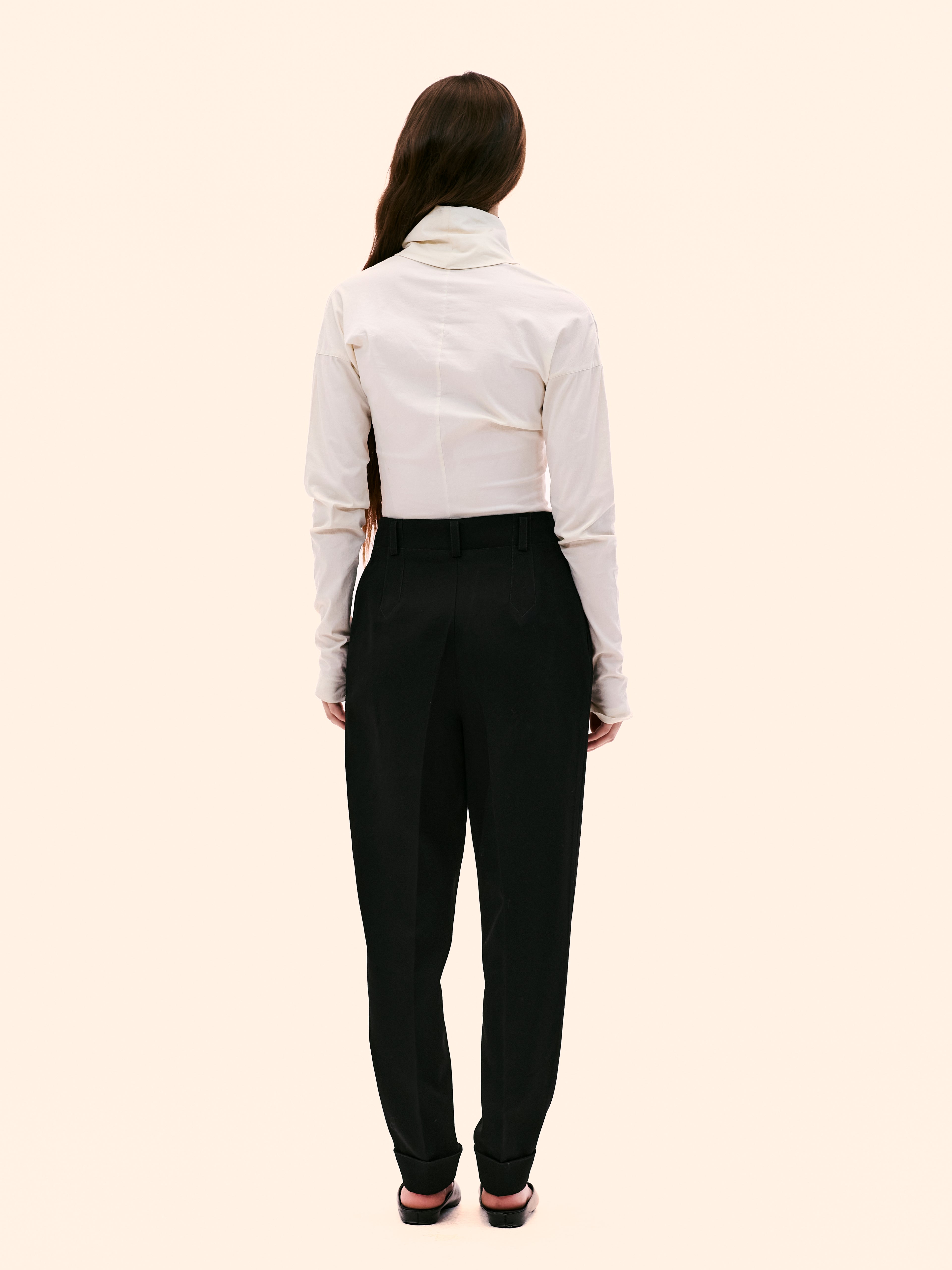 1989 ALAIA TAPERED BLACK TROUSERS