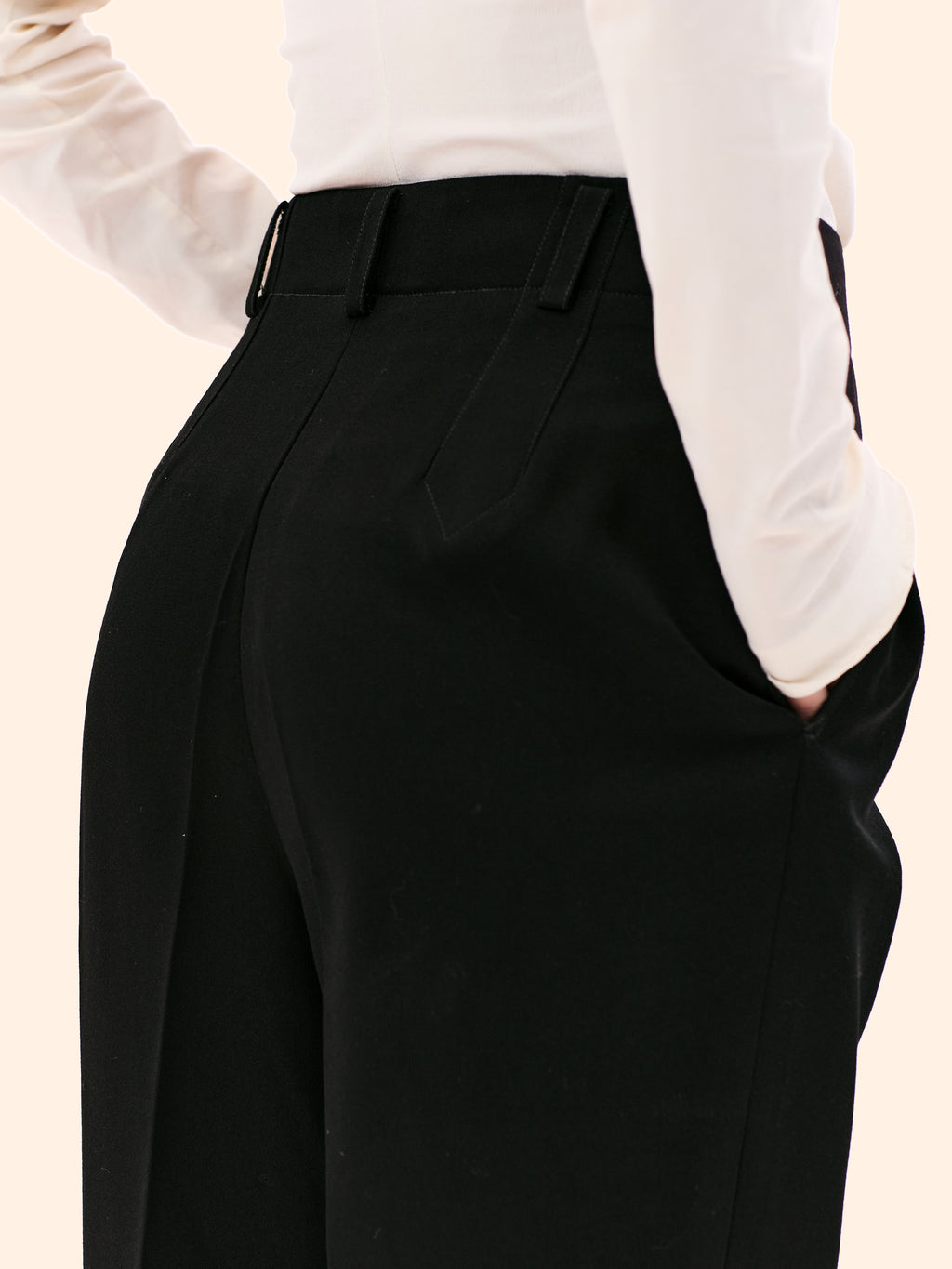 1989 ALAIA TAPERED BLACK TROUSERS