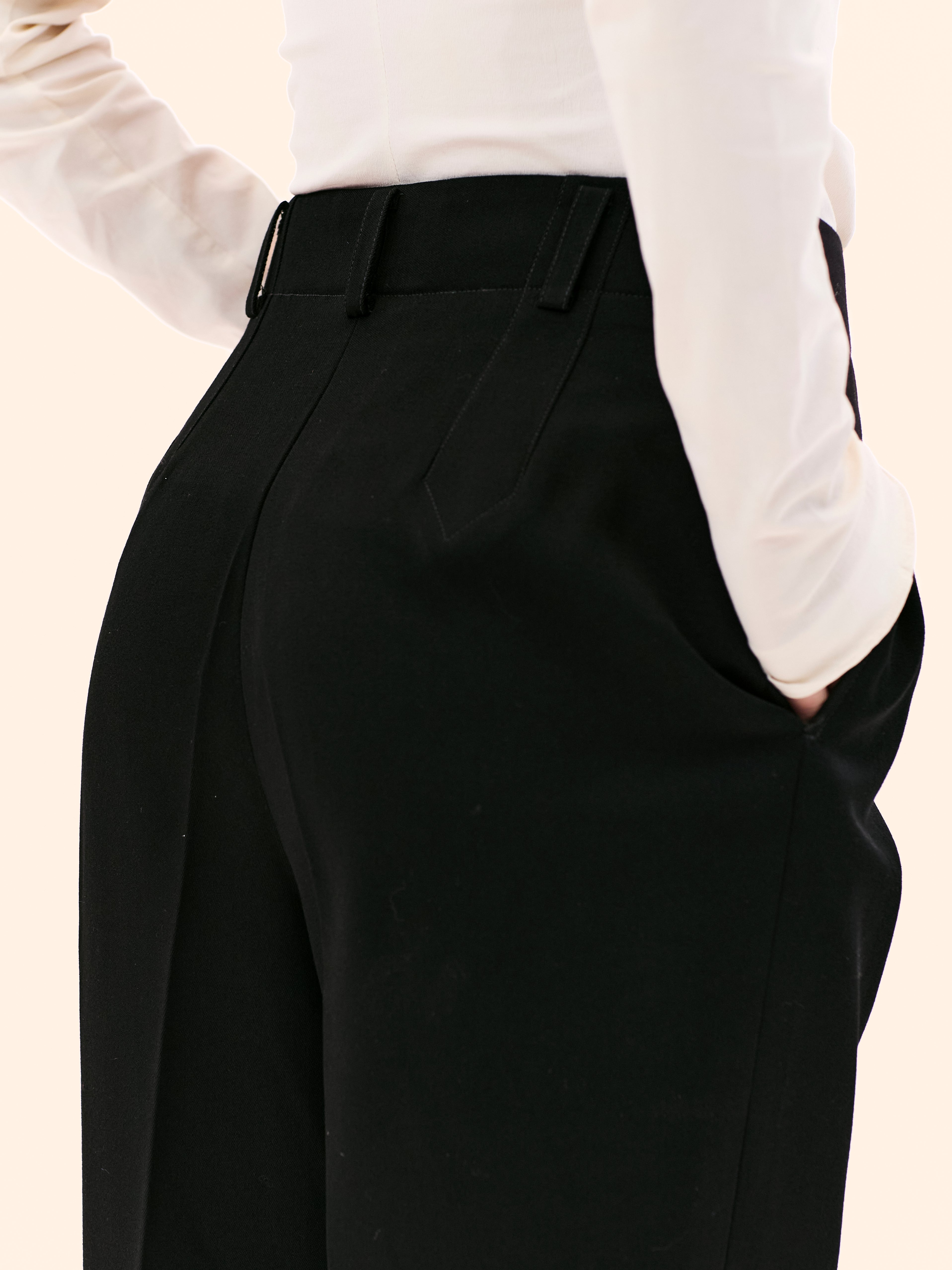 1989 ALAIA TAPERED BLACK TROUSERS
