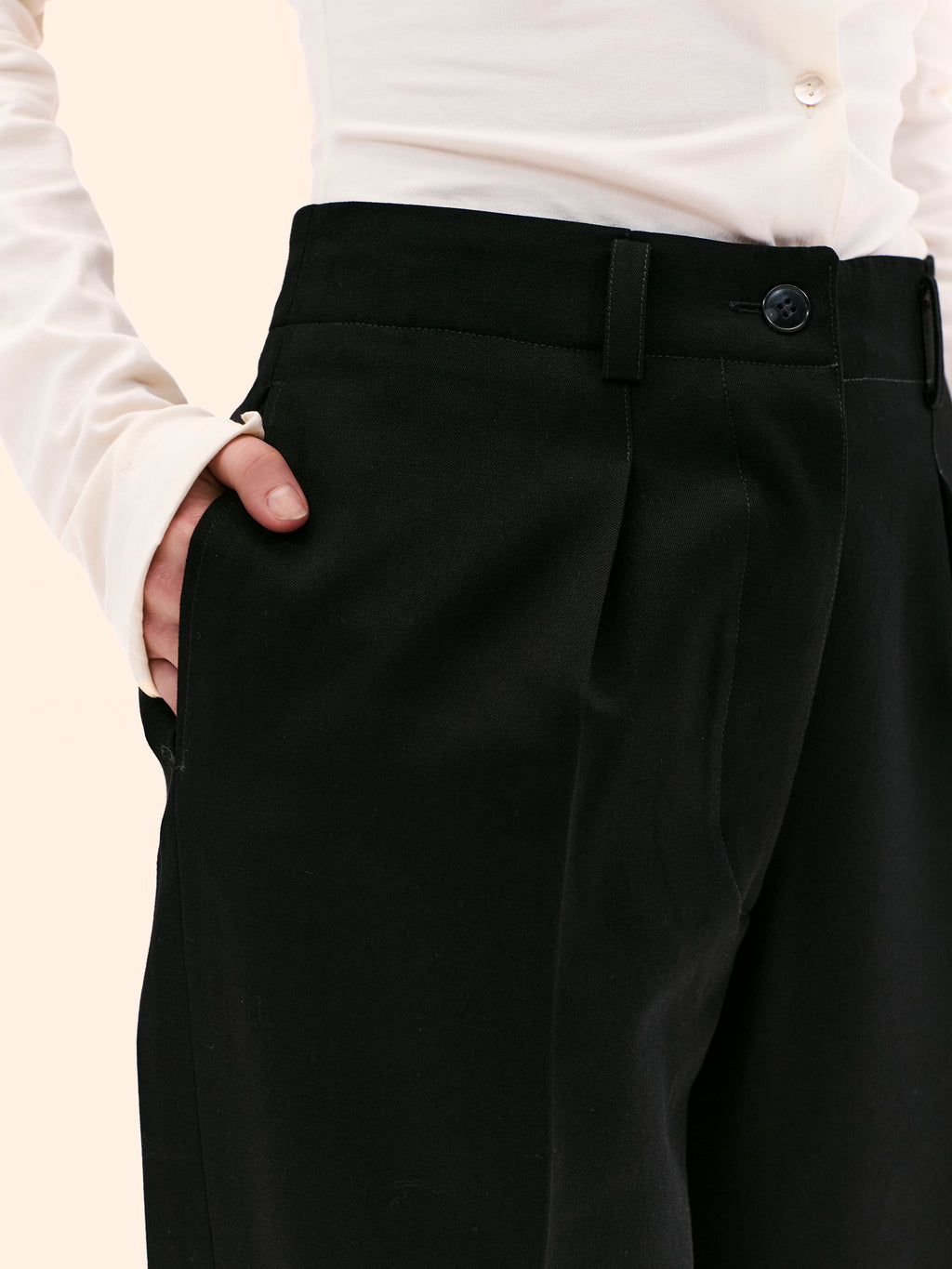 1989 ALAIA TAPERED BLACK TROUSERS