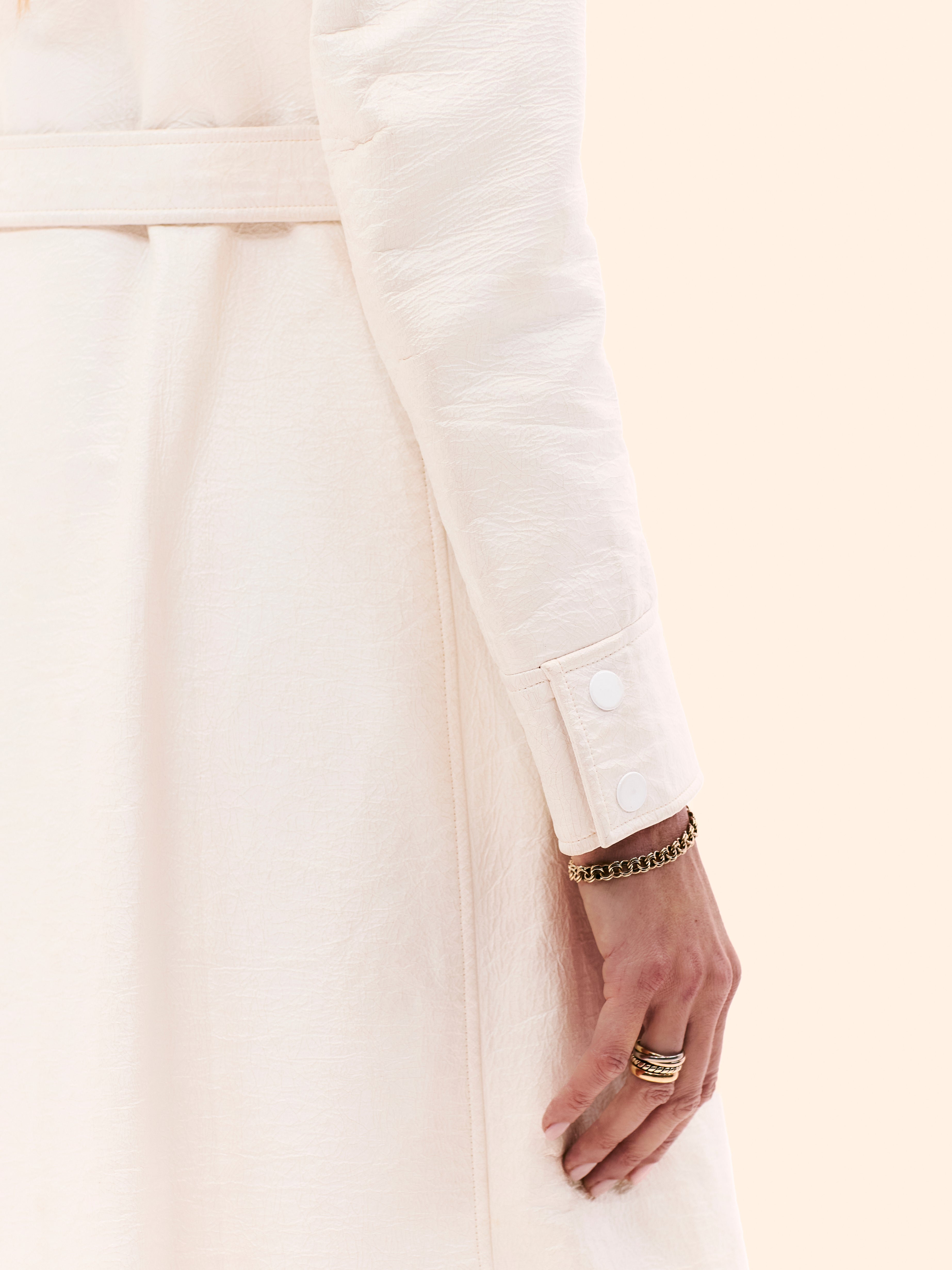 1970'S COURRÈGES WHITE VINYL COAT
