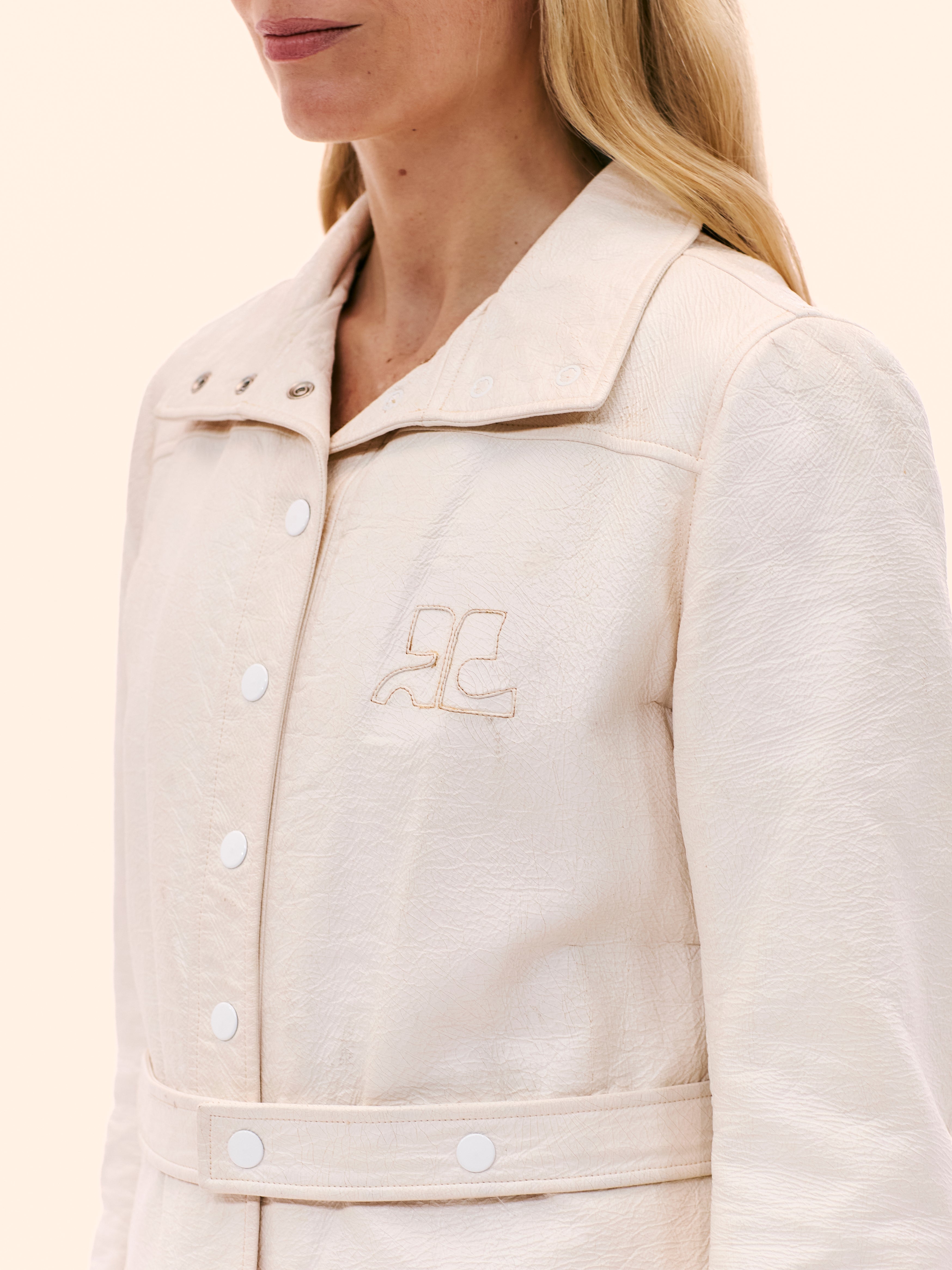 1970'S COURRÈGES WHITE VINYL COAT