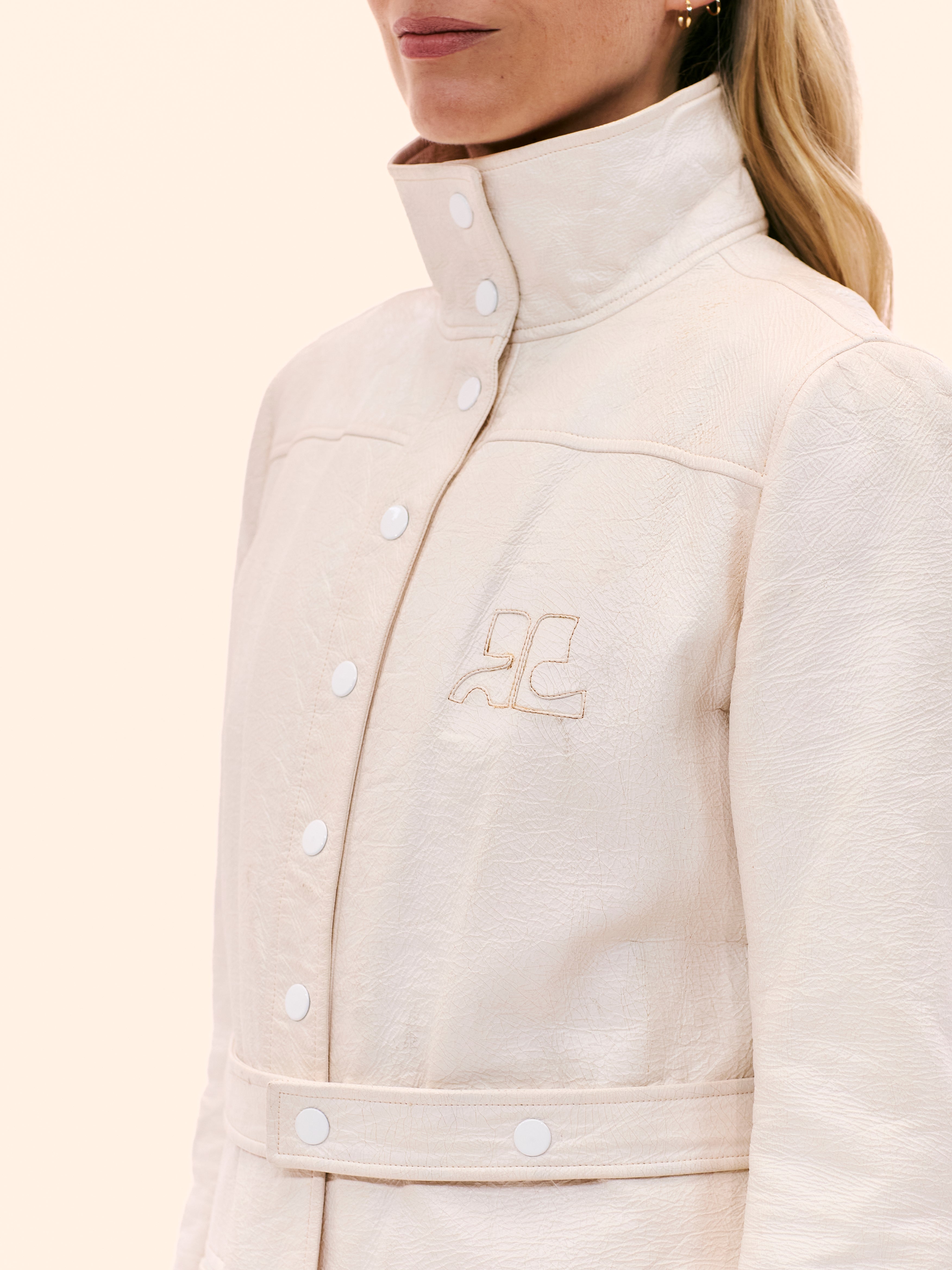 1970'S COURRÈGES WHITE VINYL COAT