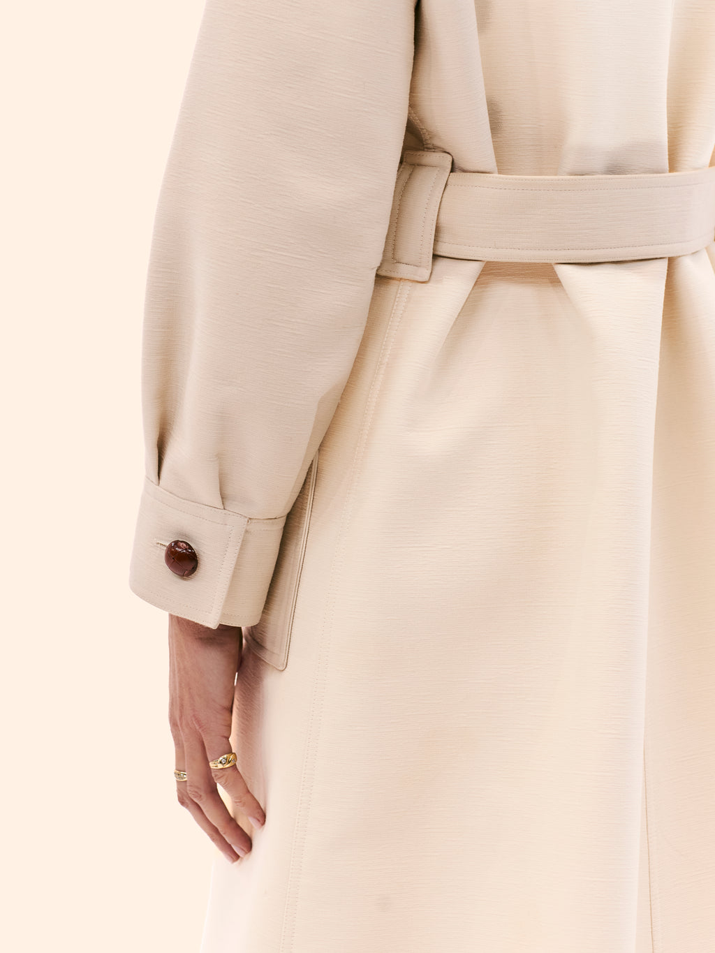 1970'S COURRÈGES TEXTURED COTTON LONG COAT