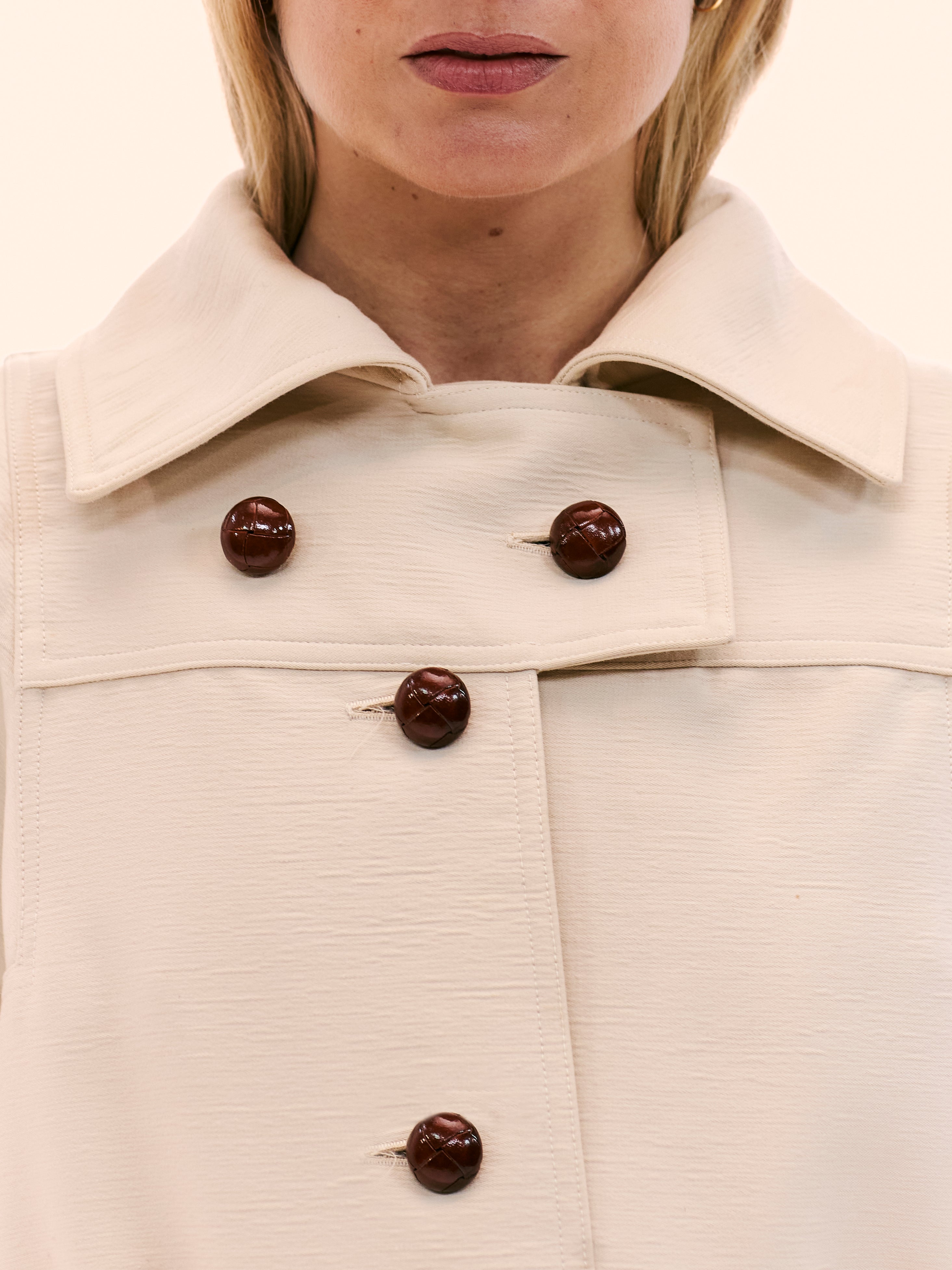 1970'S COURRÈGES TEXTURED COTTON LONG COAT