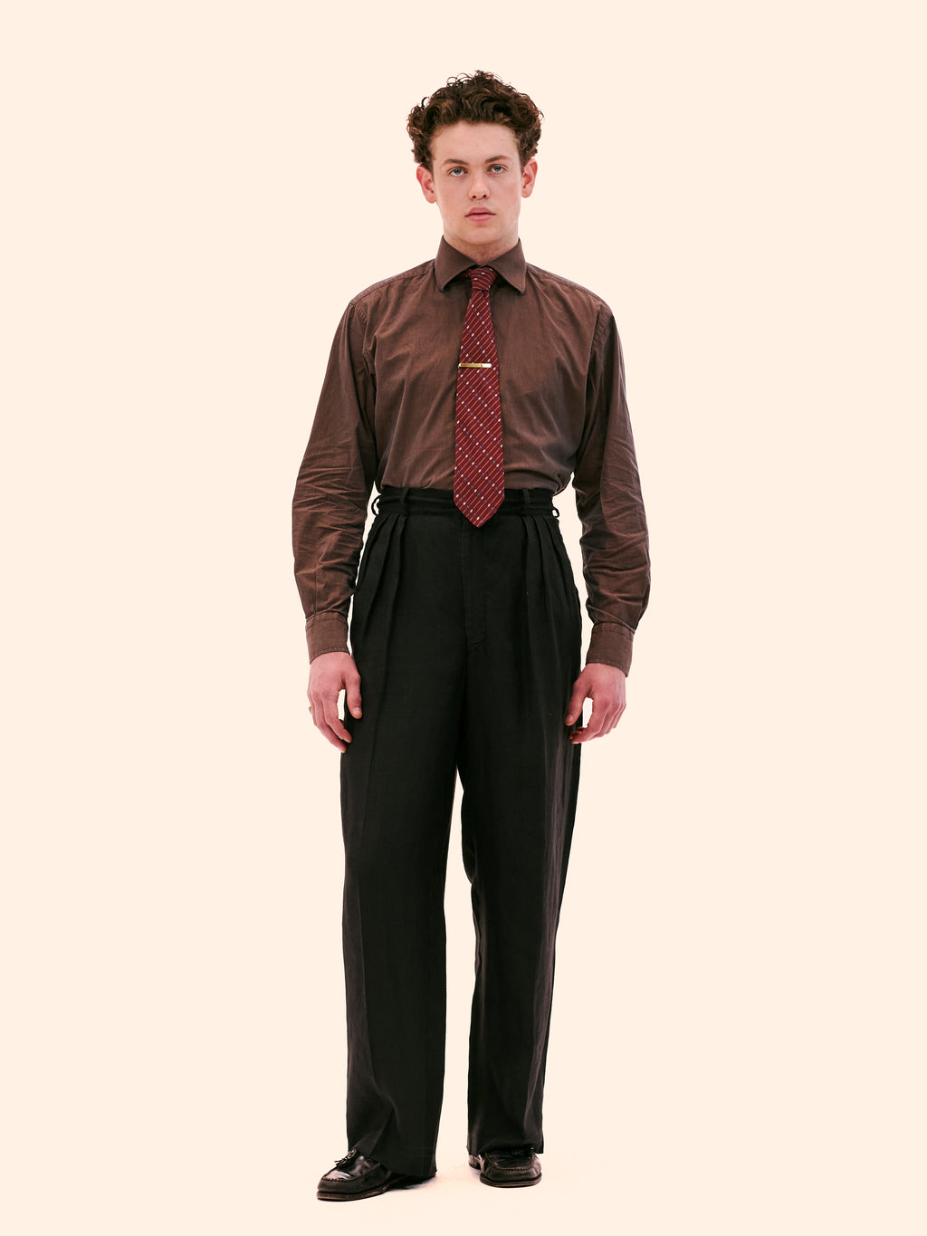 MONTANA PLEATED LINEN TROUSERS