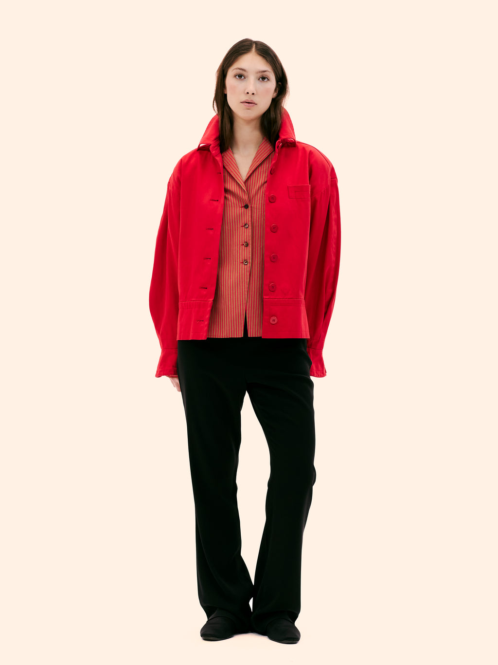 1980'S YVES SAINT LAURENT BUBBLE GABARDINE JACKET