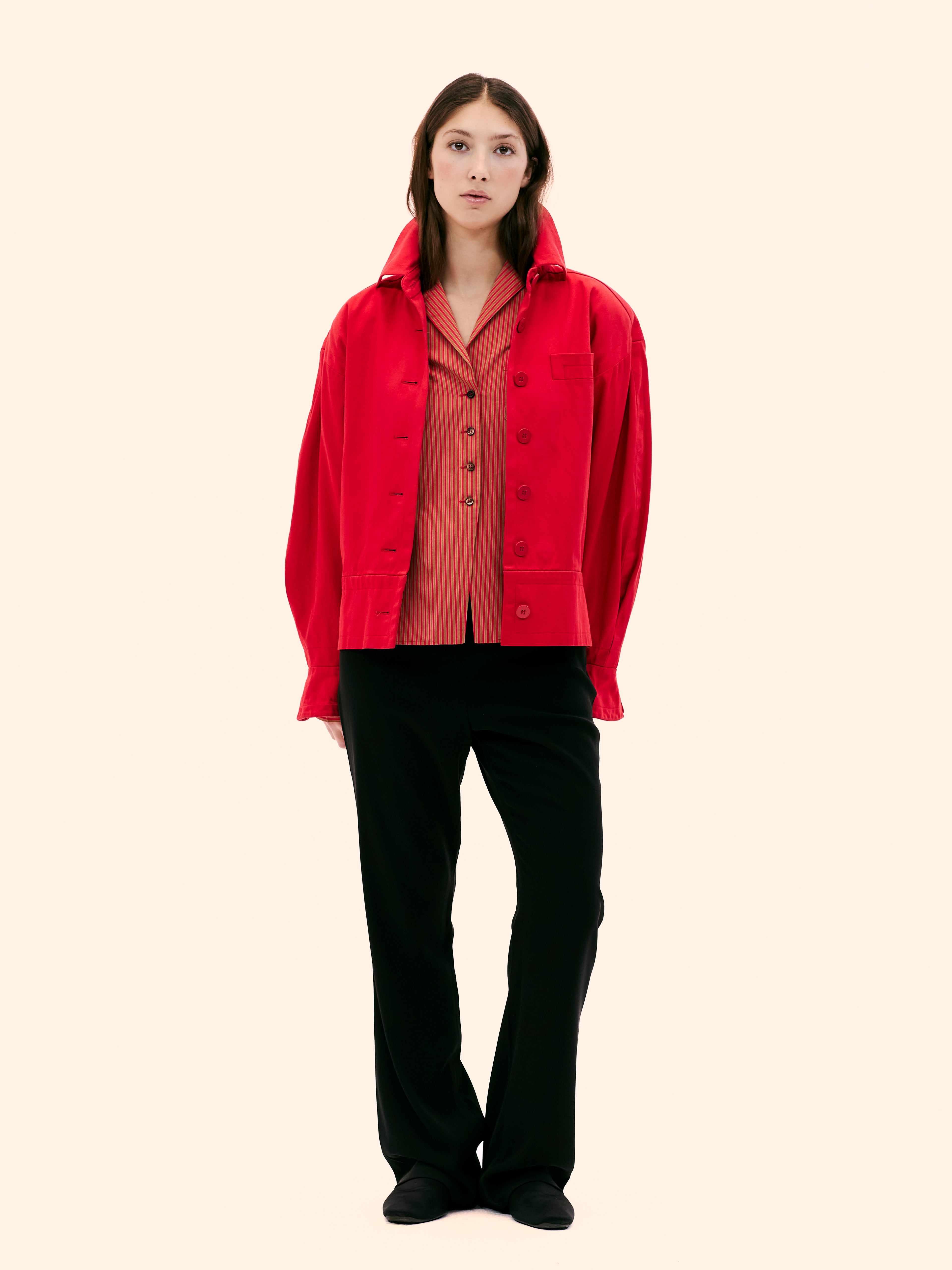 1980'S YVES SAINT LAURENT BUBBLE GABARDINE JACKET