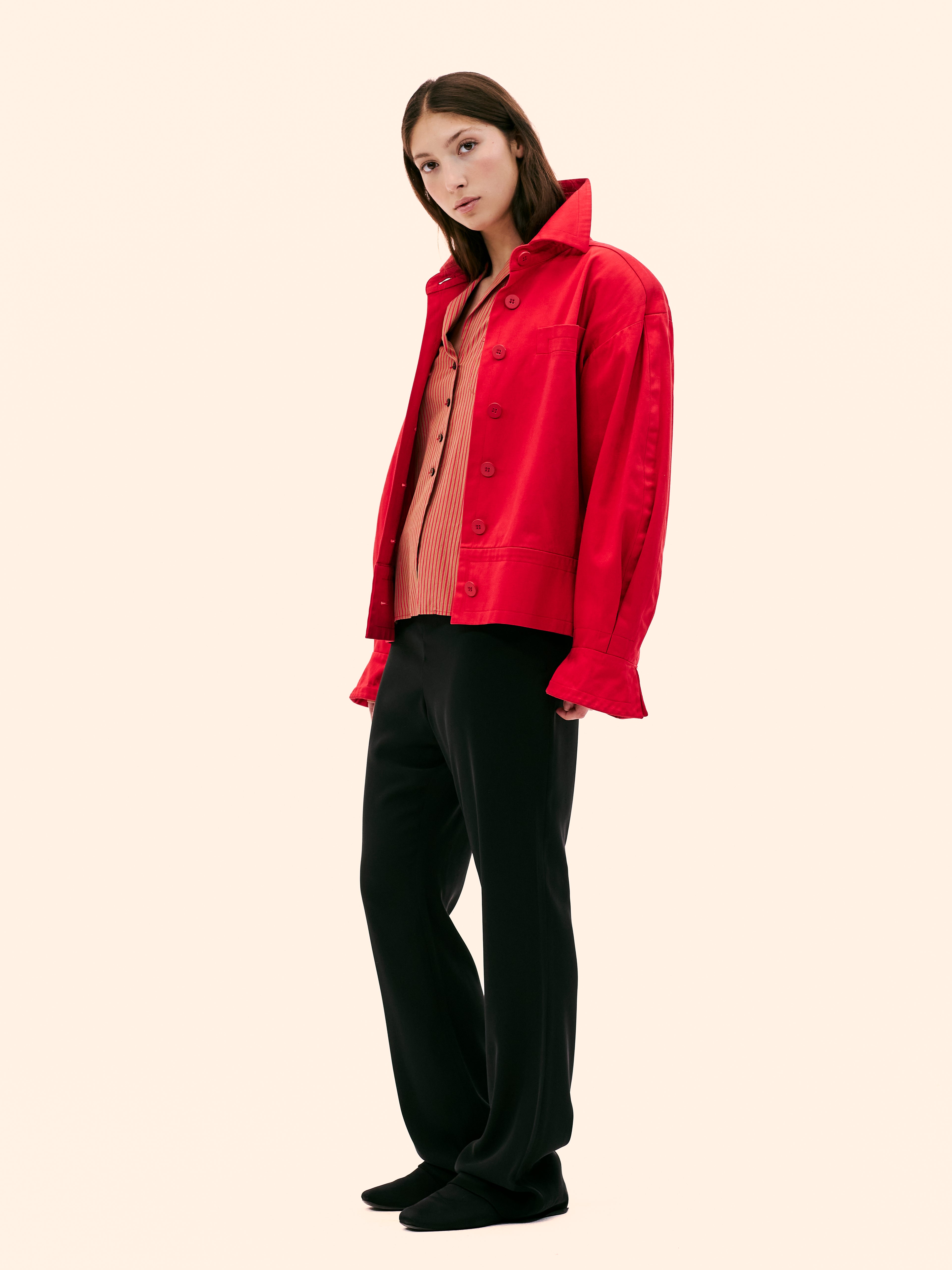1980'S YVES SAINT LAURENT BUBBLE GABARDINE JACKET