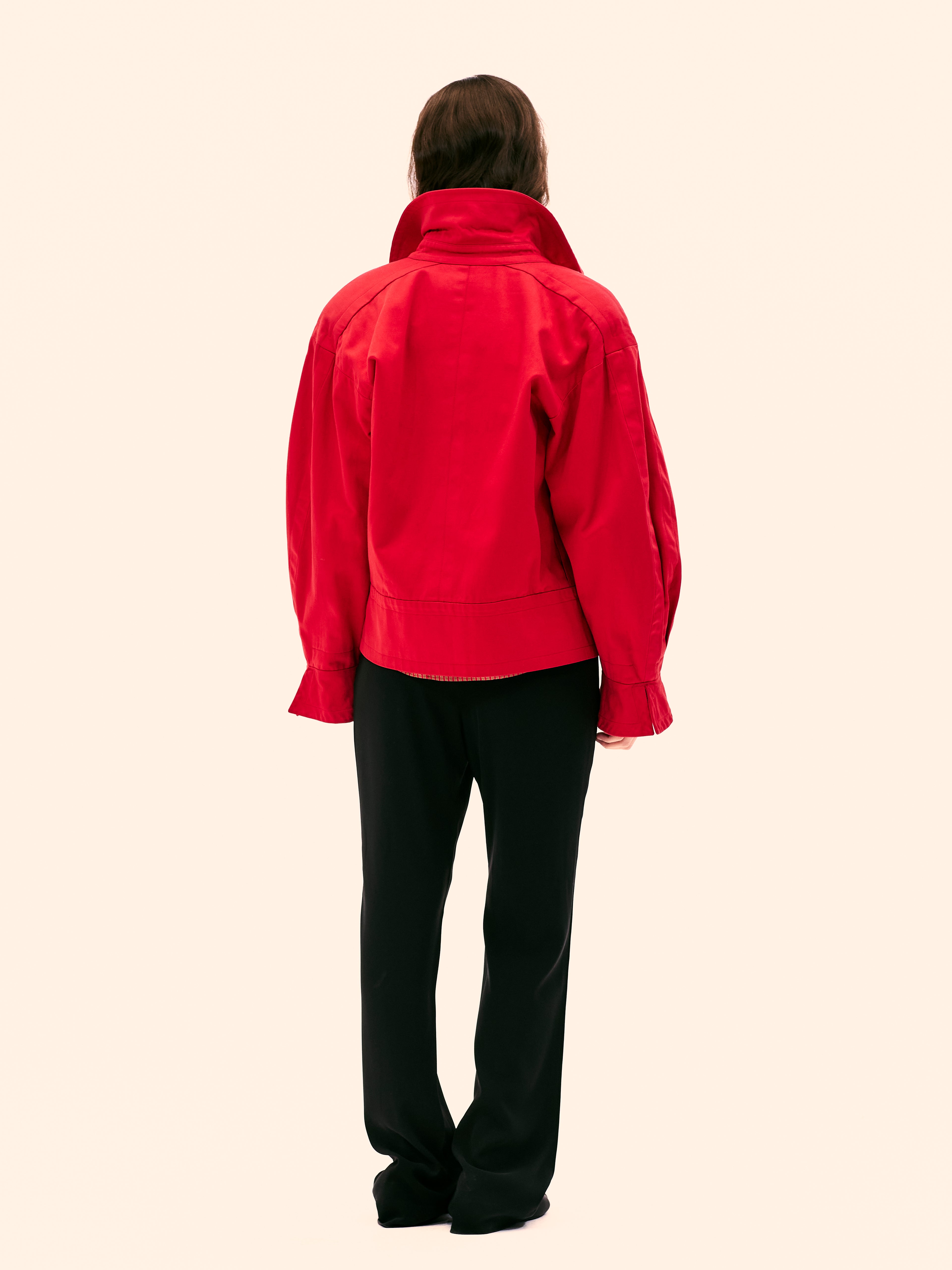 1980'S YVES SAINT LAURENT BUBBLE GABARDINE JACKET