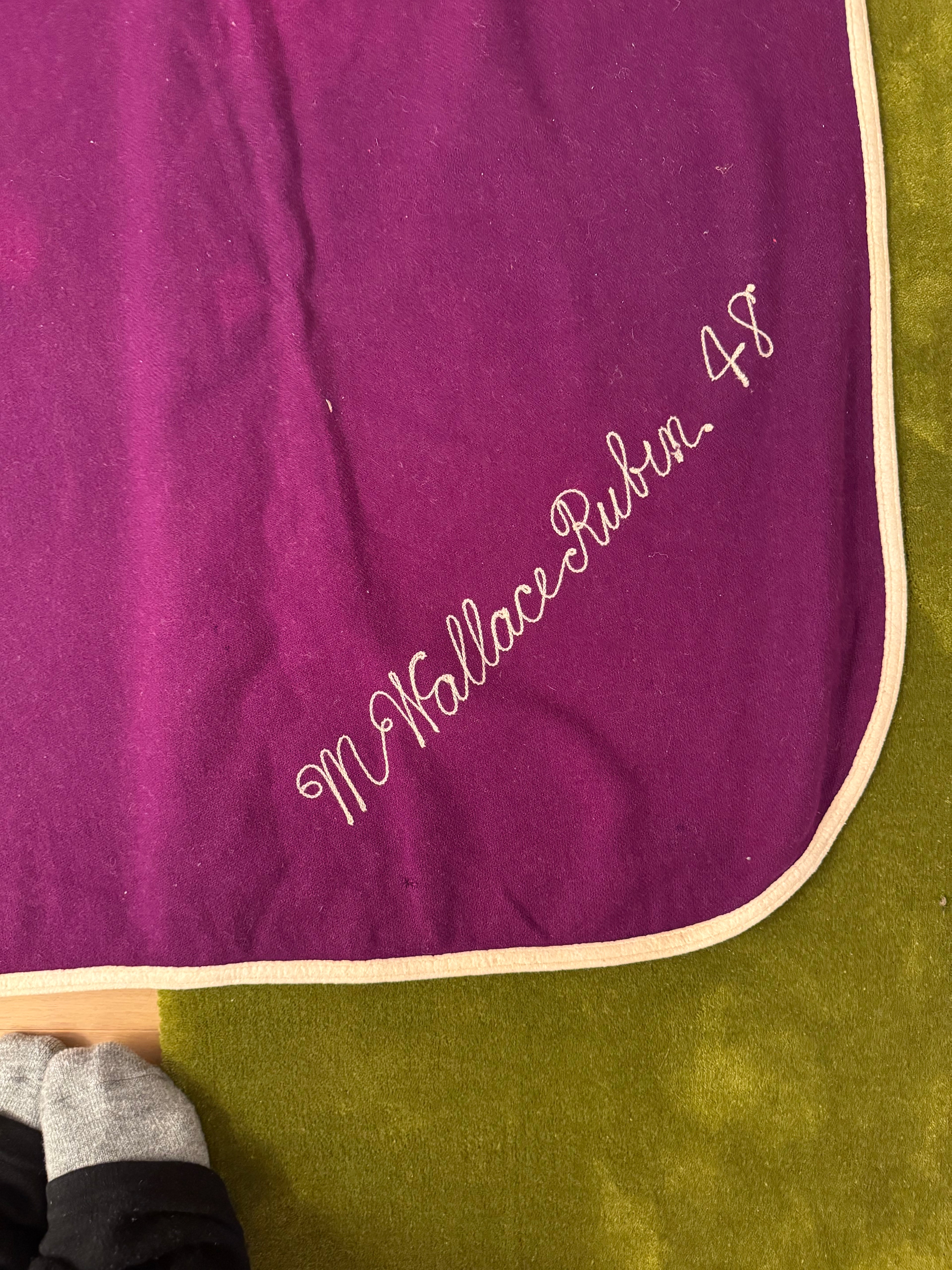 1948 COLLEGIATE A PURPLE BLANKET