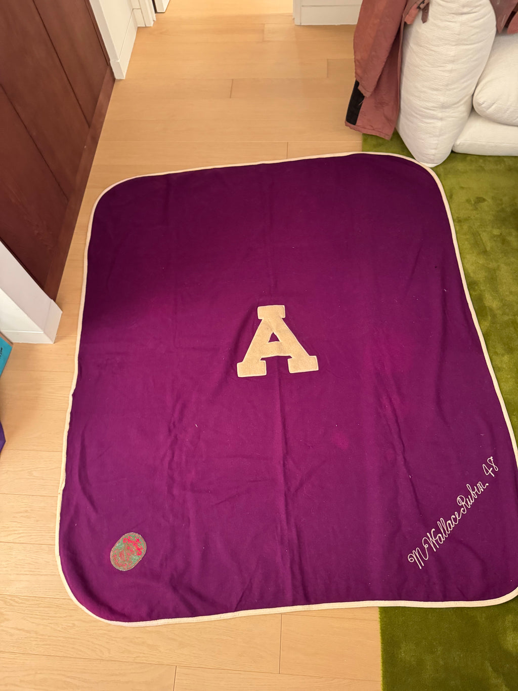 1948 COLLEGIATE A PURPLE BLANKET