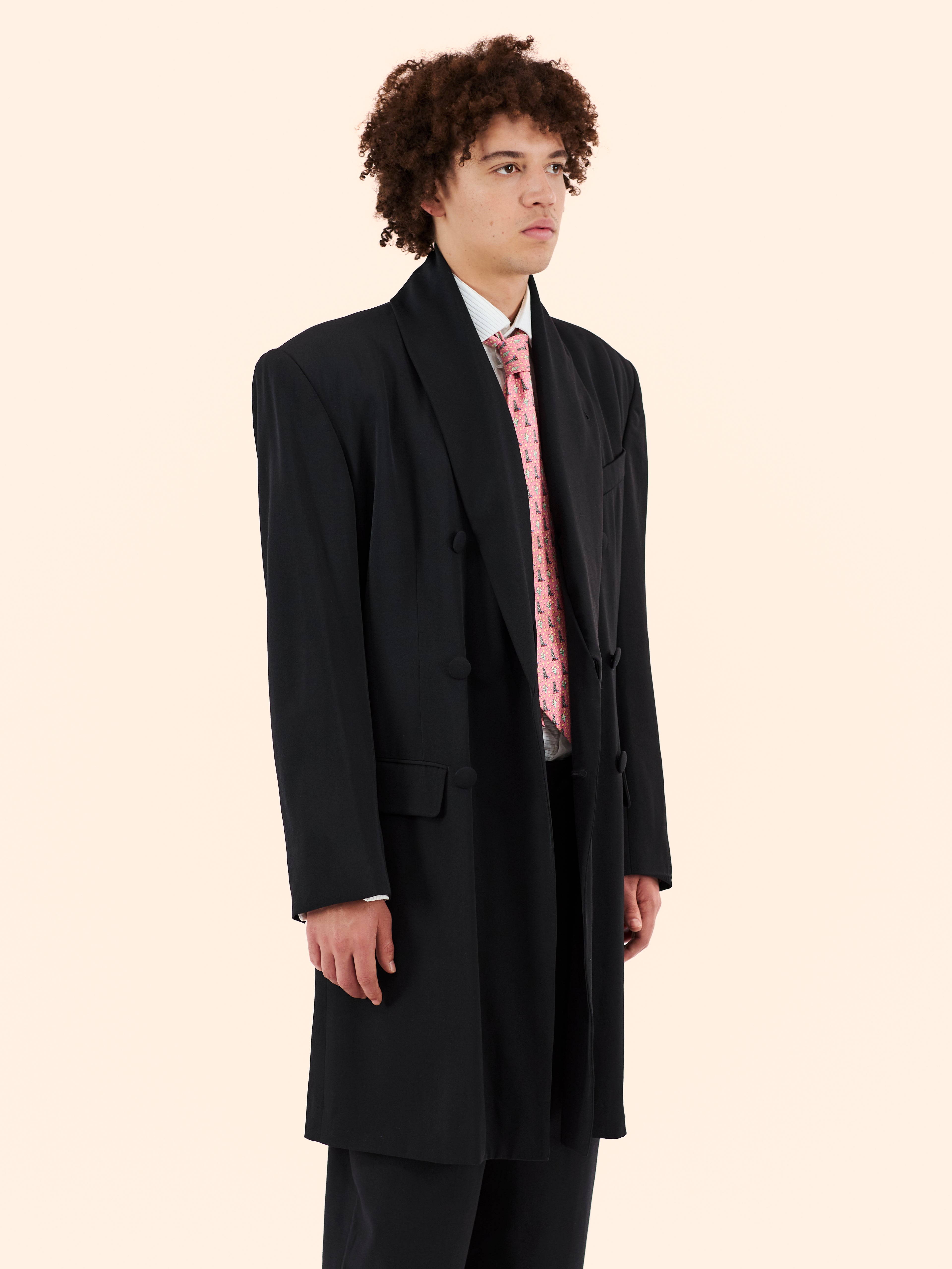 AW89 JEAN PAUL GAULTIER 'ROBIN DES BOIS' COLLECTION DOUBLE BREASTED FROCK COAT