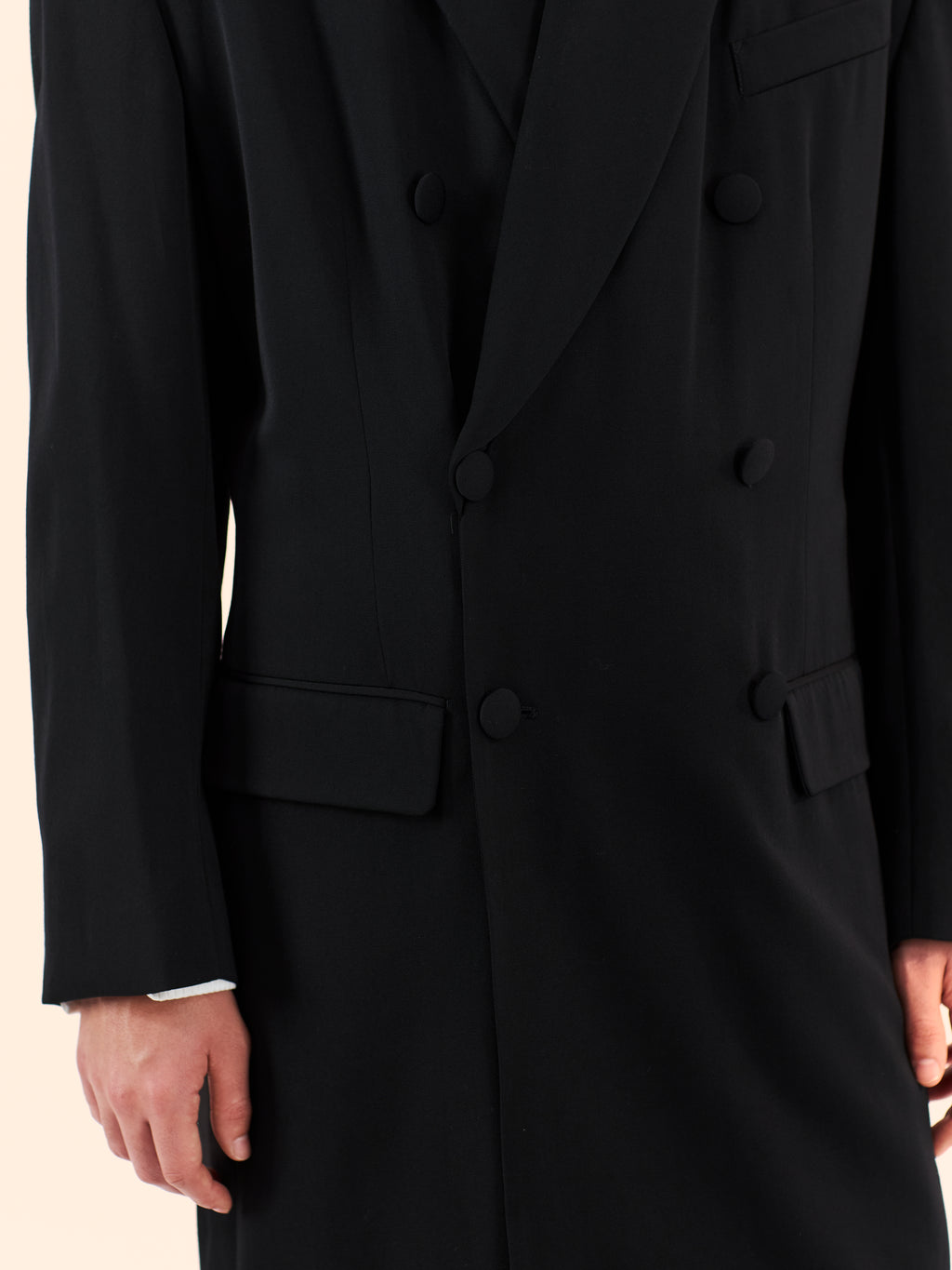 AW89 JEAN PAUL GAULTIER 'ROBIN DES BOIS' COLLECTION DOUBLE BREASTED FROCK COAT