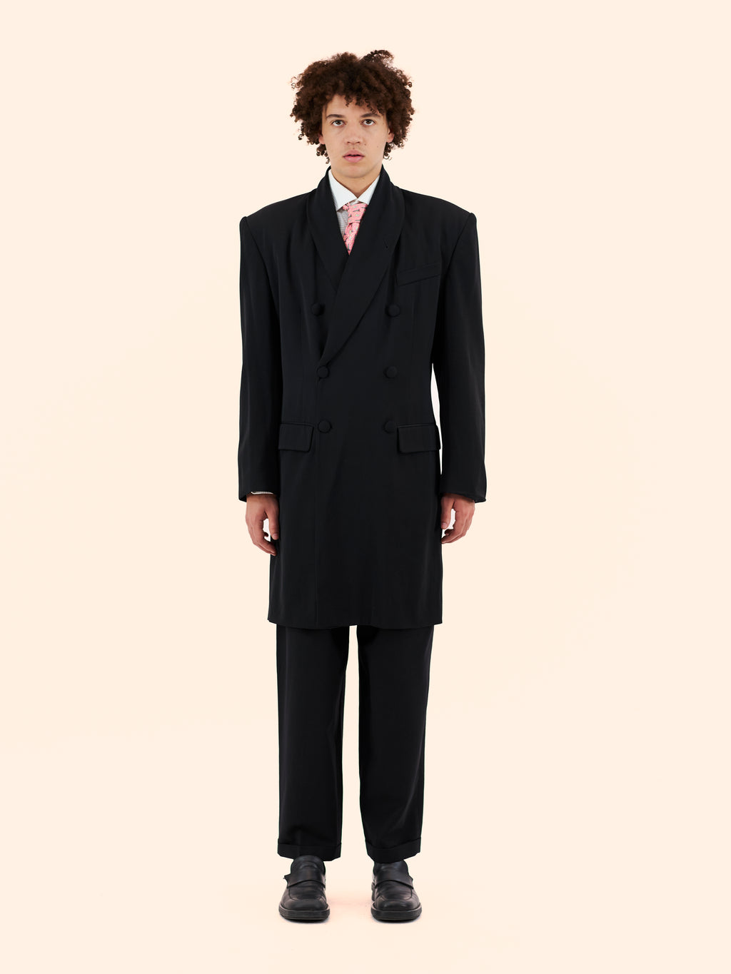 AW89 JEAN PAUL GAULTIER 'ROBIN DES BOIS' COLLECTION DOUBLE BREASTED FROCK COAT