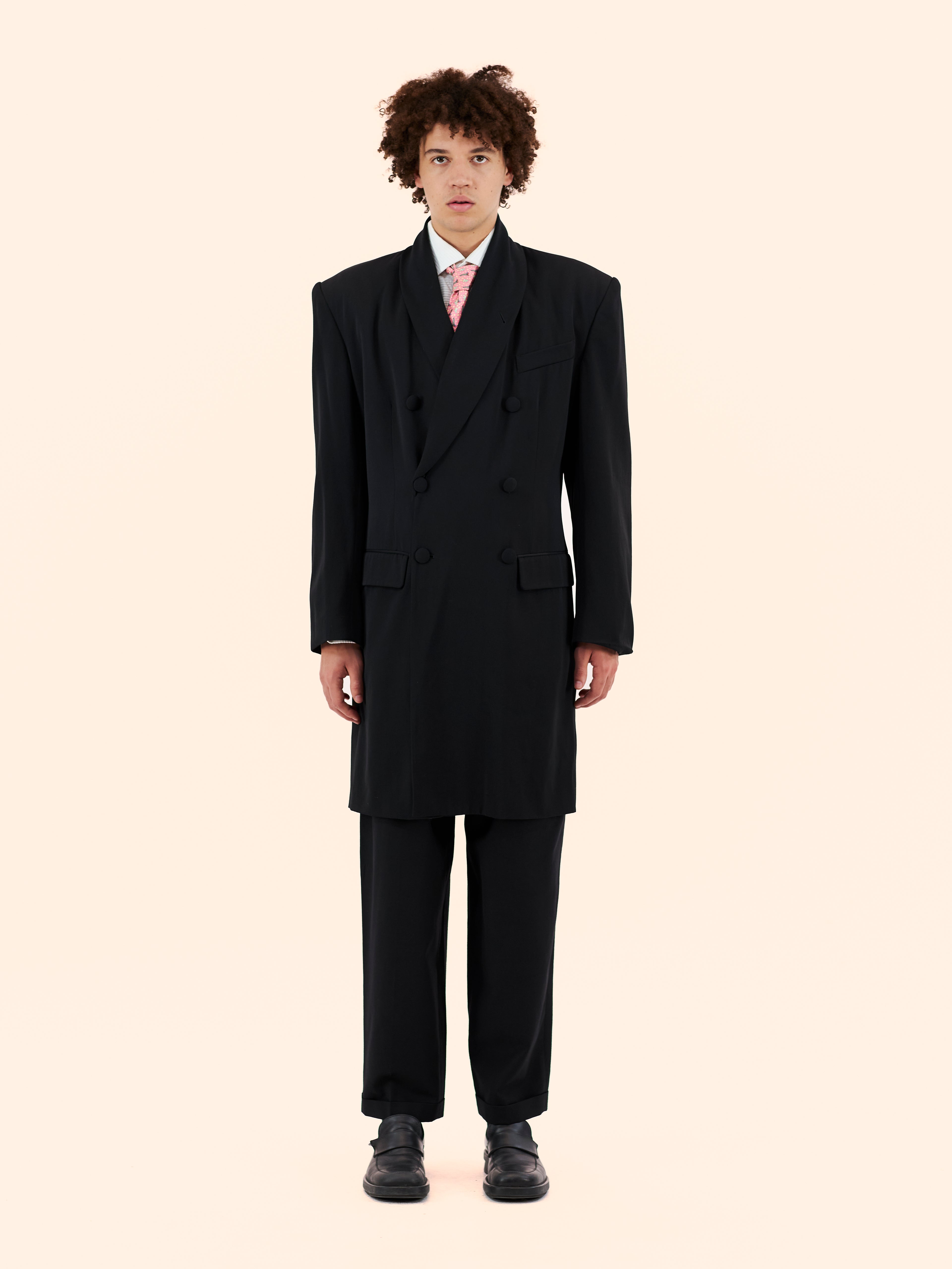 AW89 JEAN PAUL GAULTIER 'ROBIN DES BOIS' COLLECTION DOUBLE BREASTED FROCK COAT