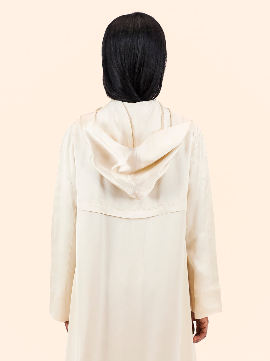 1930'S HOODED SILK EMBROIDERED COAT CAPE