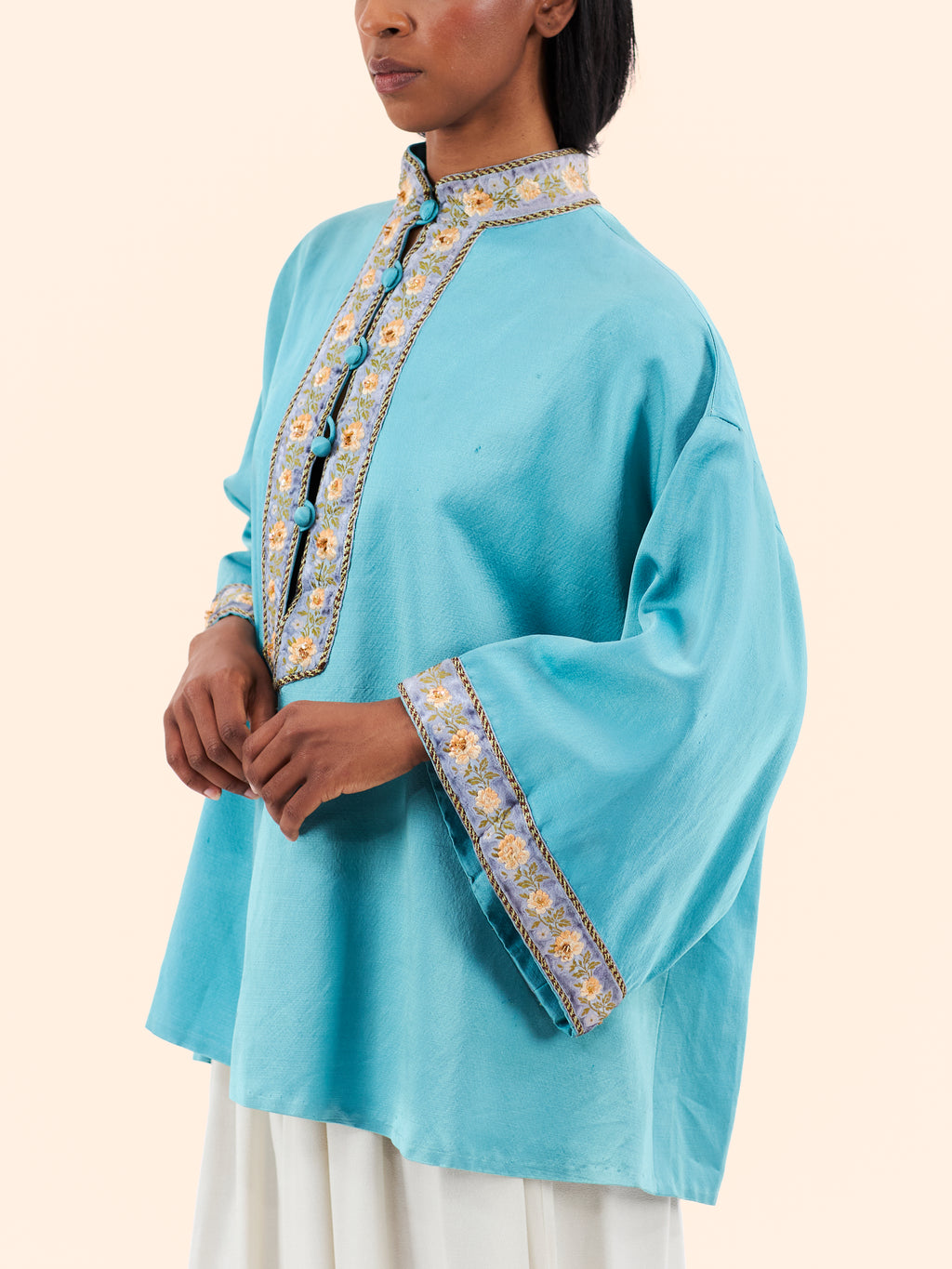 1960'S CHRISTIAN DIOR COUTURE SILK TUNIC