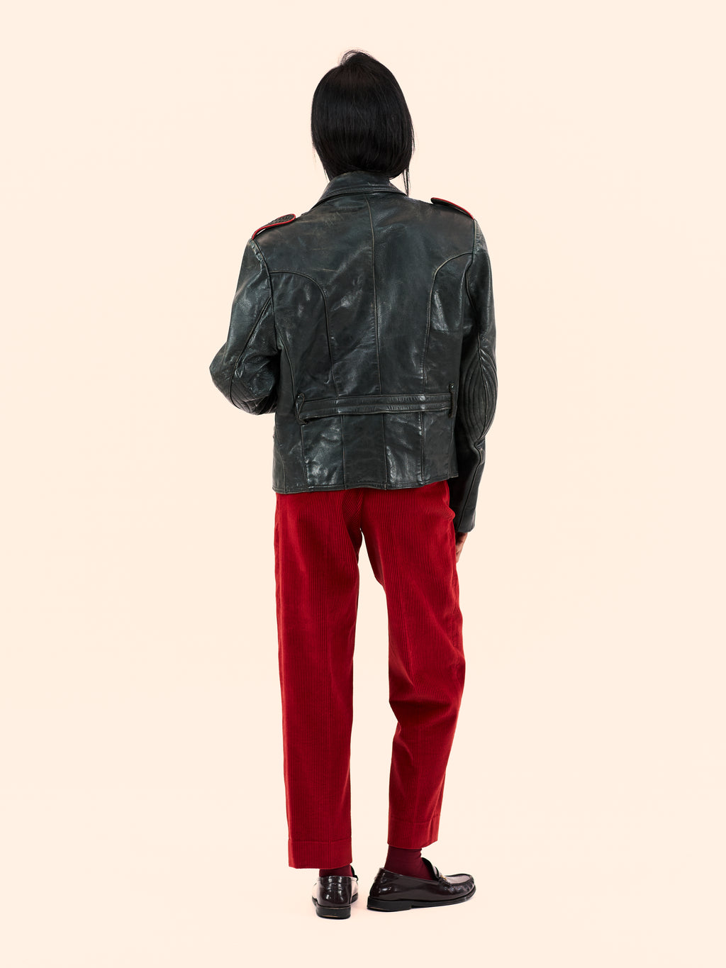 1980'S YVES SAINT LAURENT HIGH WAISTED CORDUROY TROUSERS