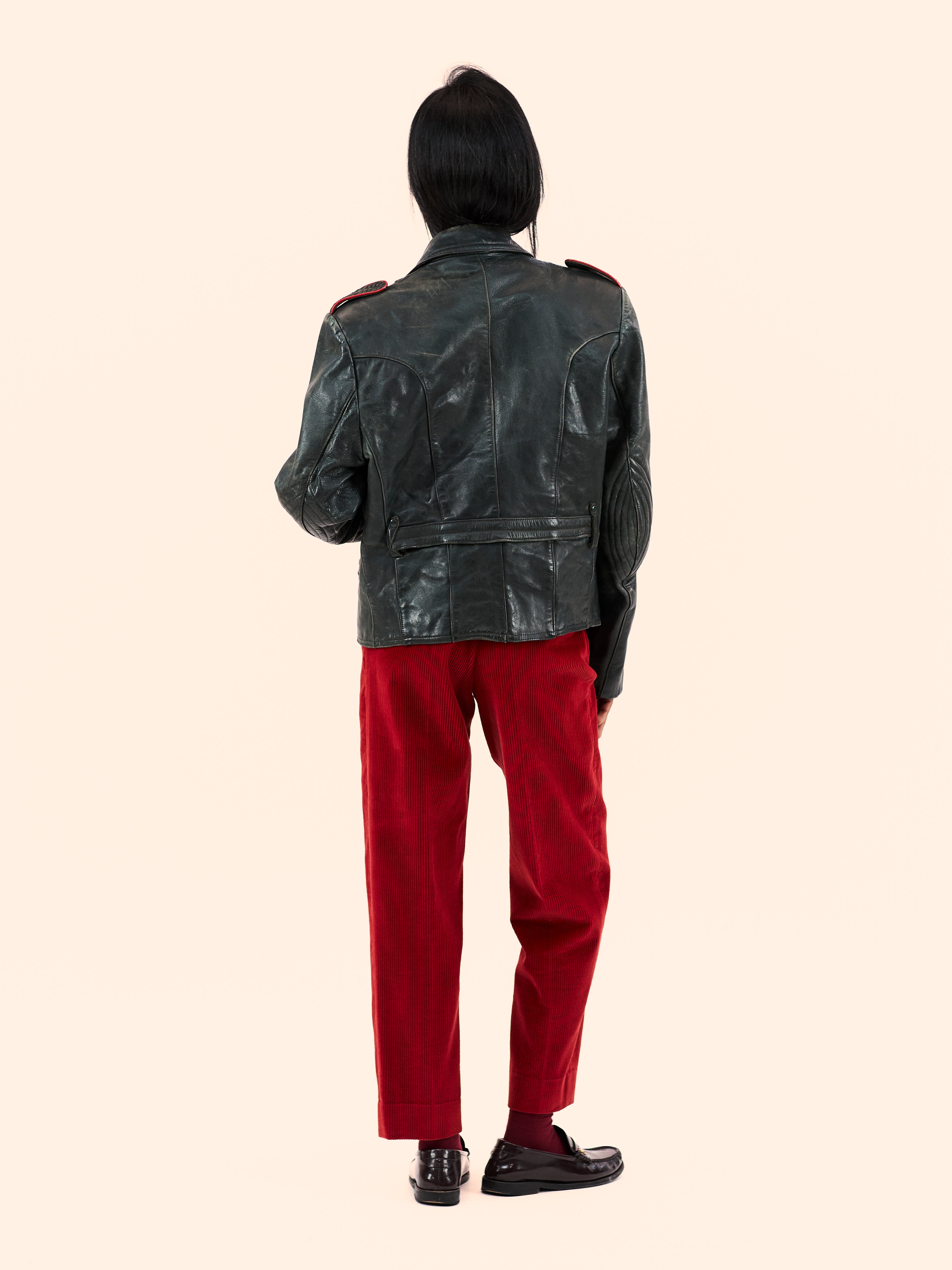1980'S YVES SAINT LAURENT HIGH WAISTED CORDUROY TROUSERS