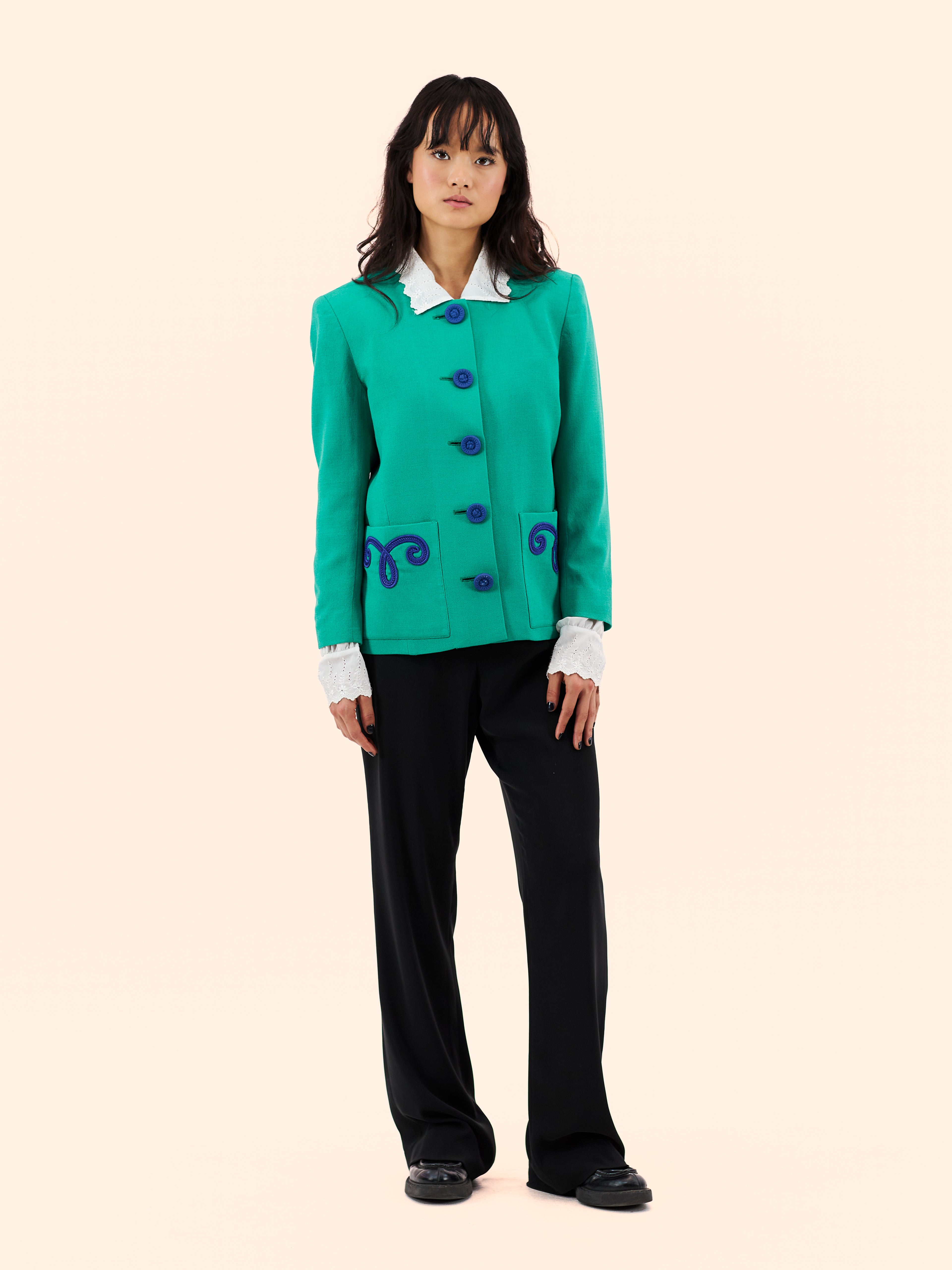 1990'S YVES SAINT LAURENT VARIATION ROPE DESIGN JACKET