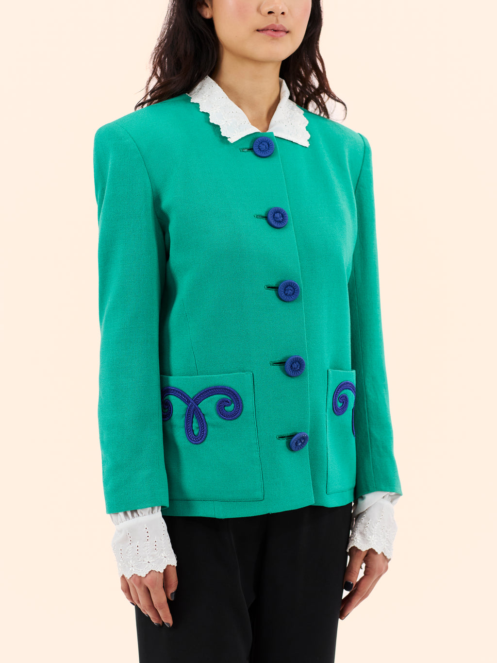 1990'S YVES SAINT LAURENT VARIATION ROPE DESIGN JACKET